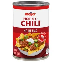 Meijer Chili No Beans Hot, 15 oz.