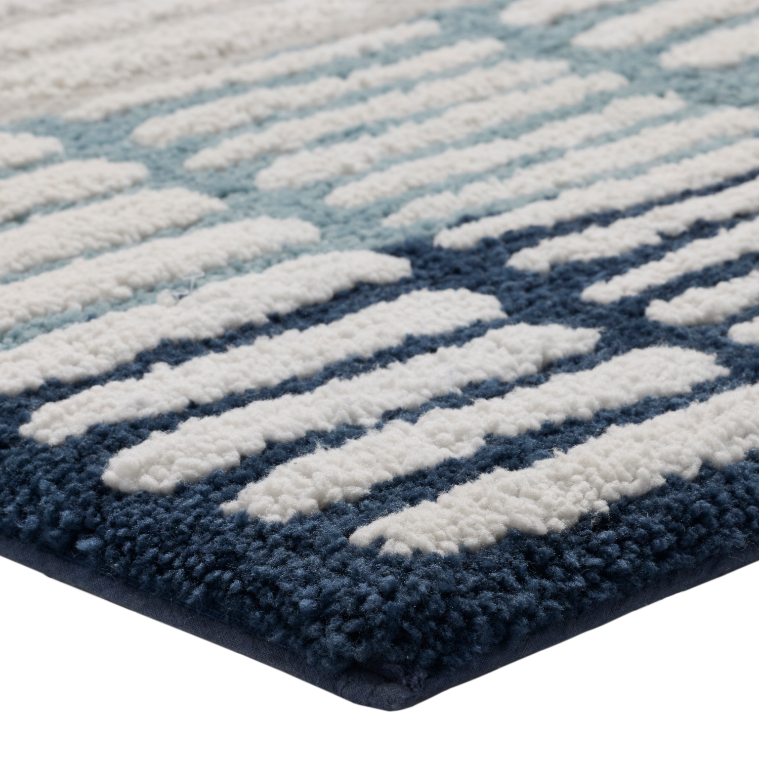 slide 4 of 5, Room & Retreat Andson Bathmat, 20 in x 32 in, Blue, 20 x 32 