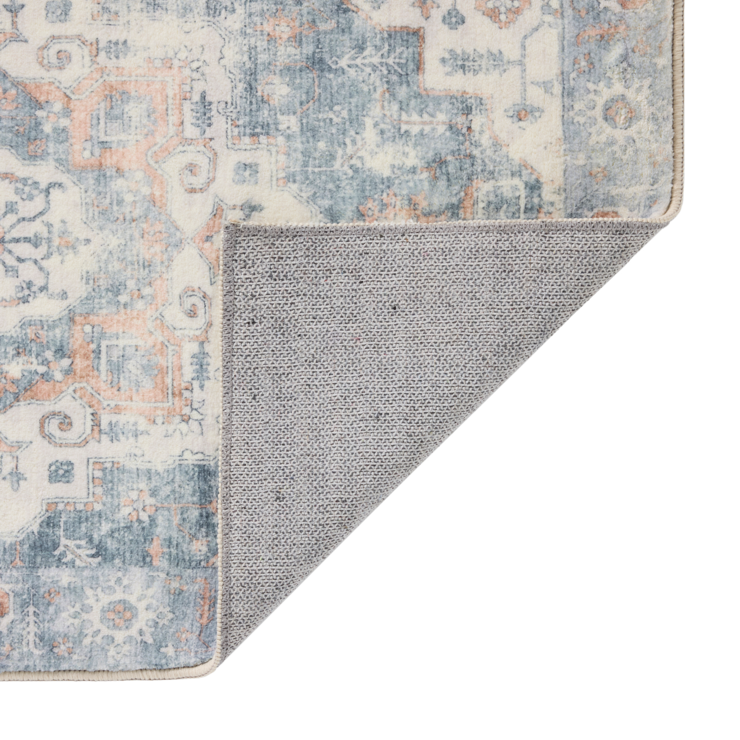 slide 2 of 5, Room & Retreat Printed Bathmat, 20 in x 32 in, Blue, 20 x 32 