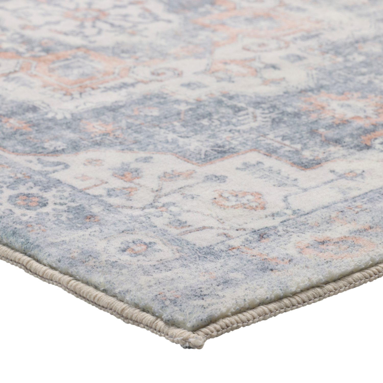 slide 4 of 5, Room & Retreat Printed Bathmat, 20 in x 32 in, Blue, 20 x 32 