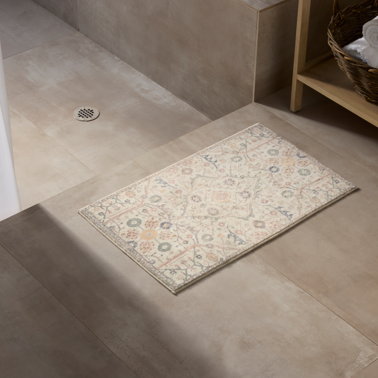 slide 3 of 5, Room & Retreat Printed Bathmat, 20 in x 32 in, Multi, 20 x 32 