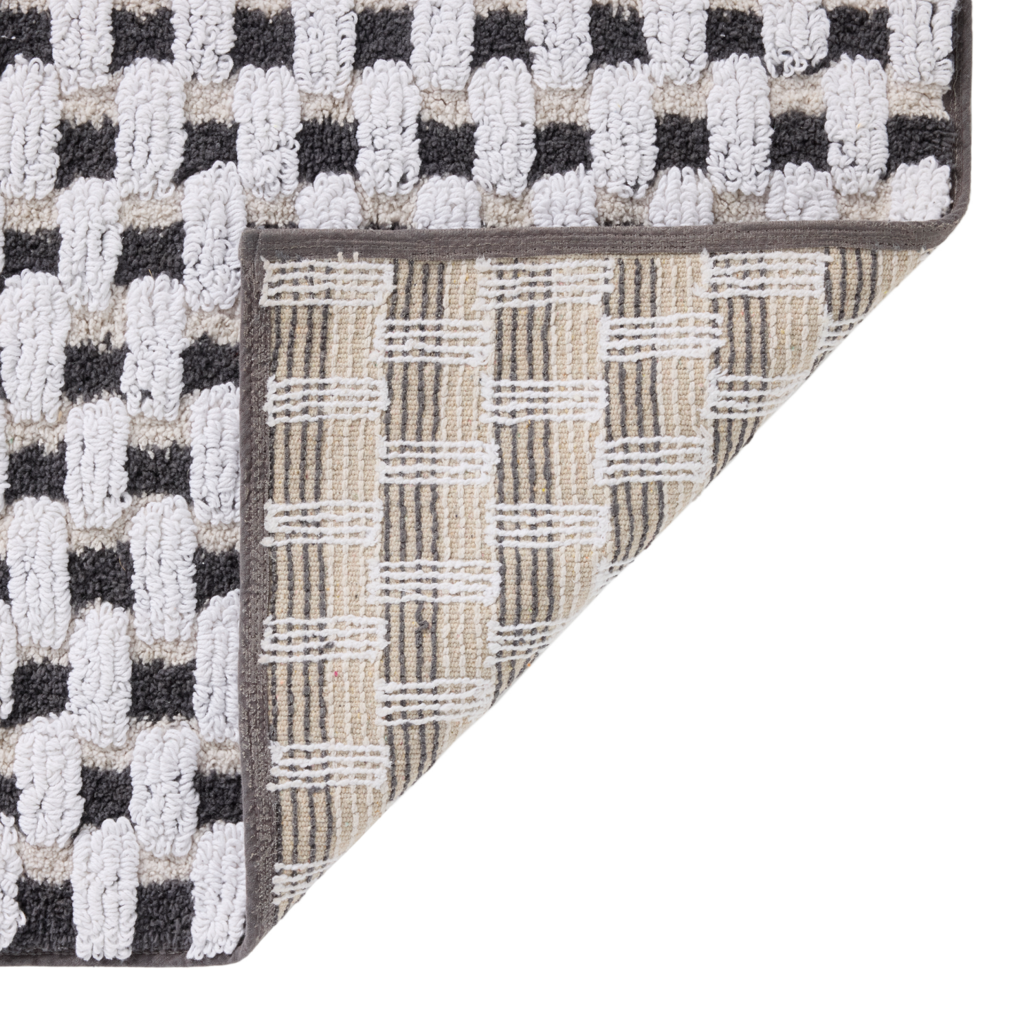 slide 2 of 5, Room & Retreat Tile Bathmat, 20 in x 32 in, Gray, 20 x 32 