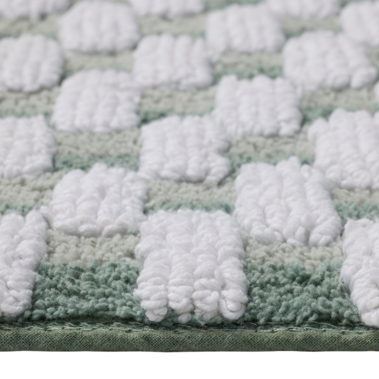 slide 5 of 5, Room & Retreat Tile Bathmat, 20 in x 32 in, Green, 20 x 32 