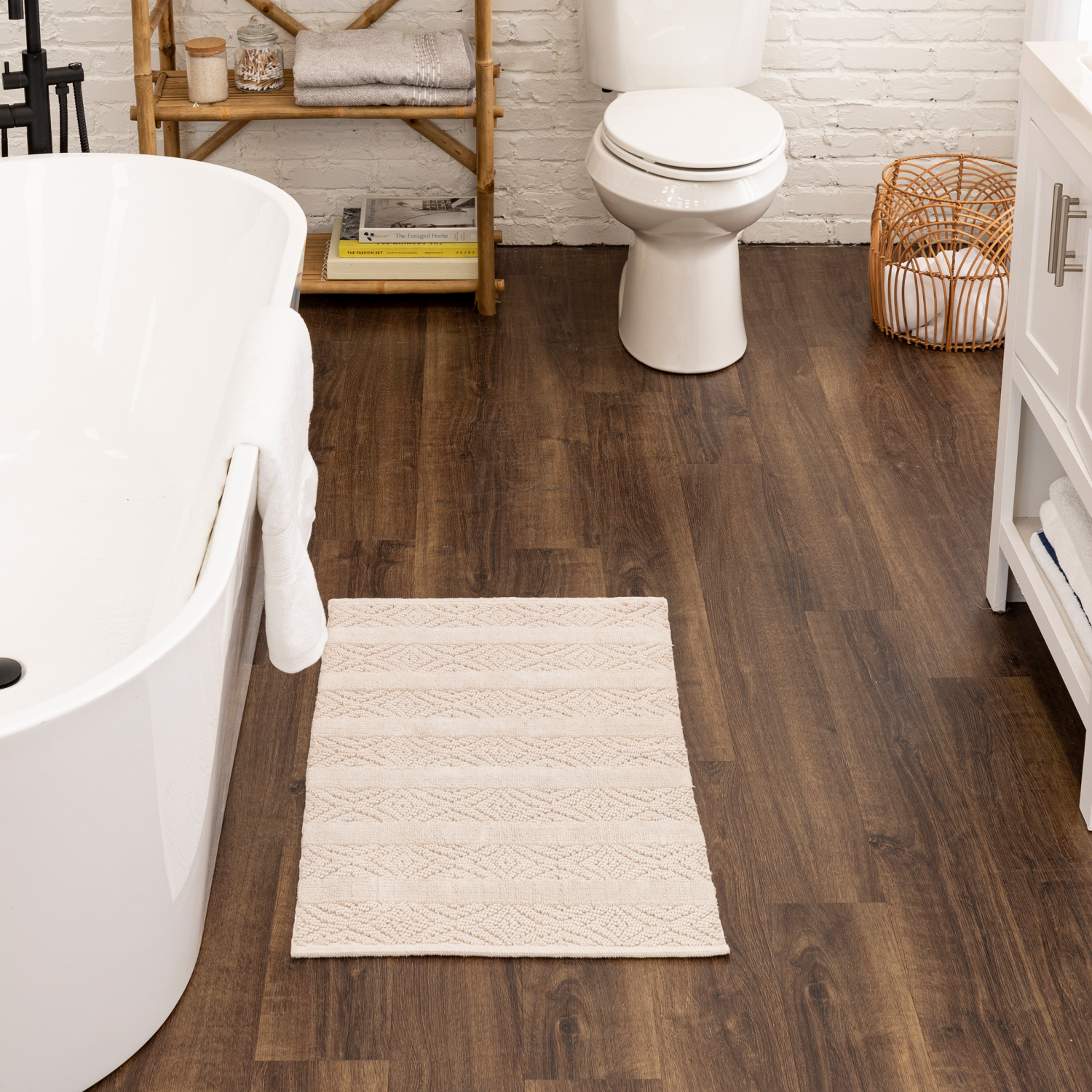 slide 2 of 2, Room & Retreat Composure Bath Rug Cream 20"x32", 1 ct