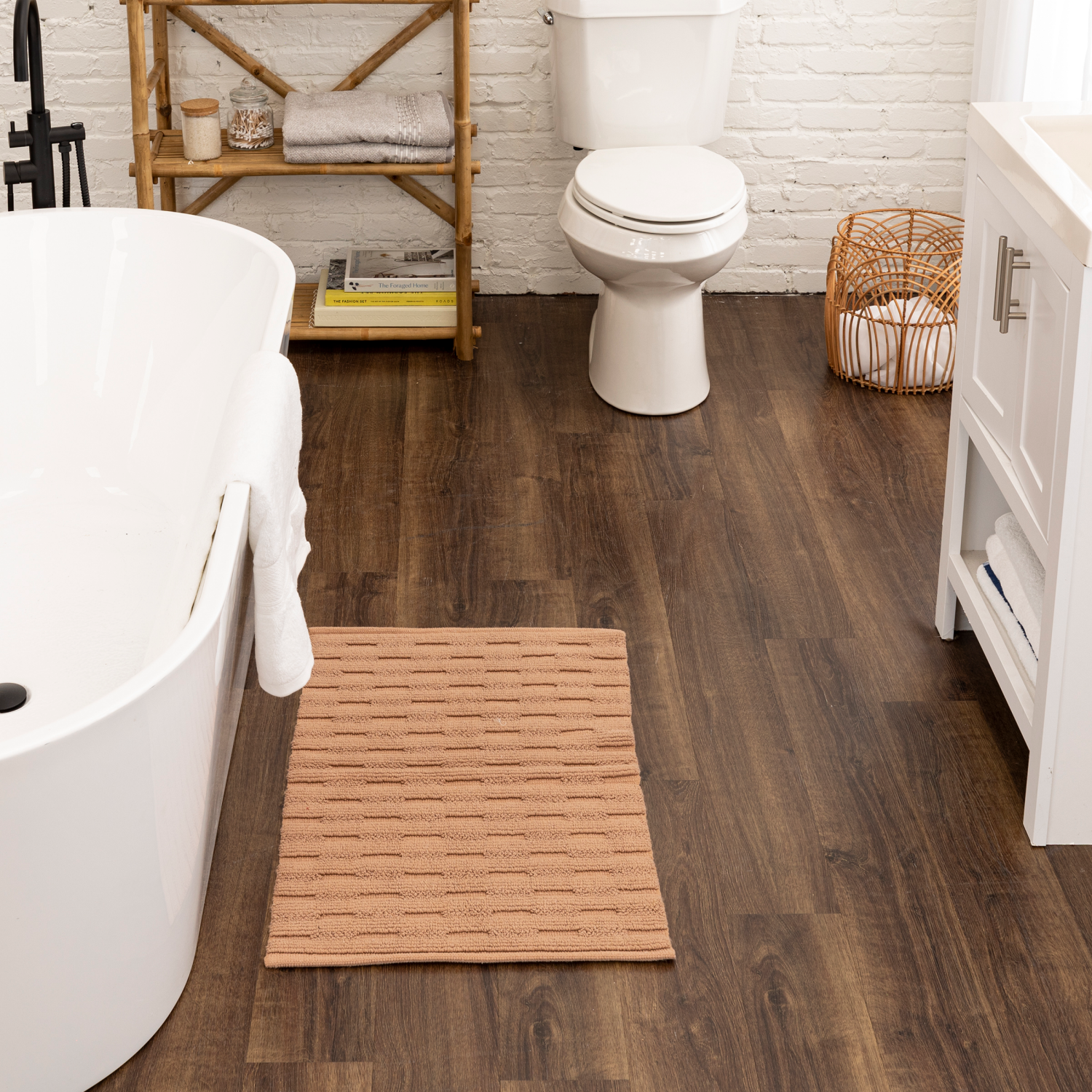 slide 2 of 3, Room & Retreat Nuance Bath Rug Terra 20"x32", 1 ct