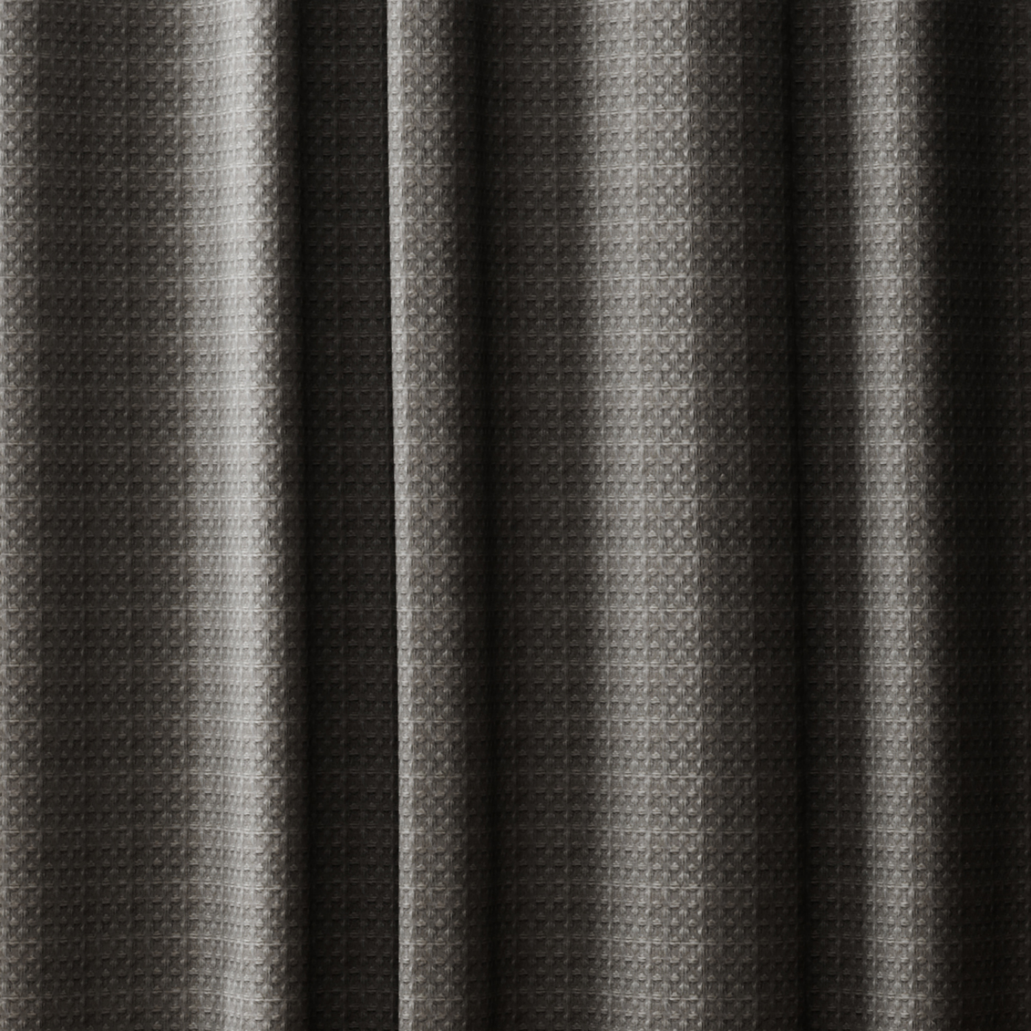 slide 5 of 5, Room & Retreat Bellaire Waffle Weave Fabric Shower Curtain, 70x72 in, Dark Grey, 1 ct