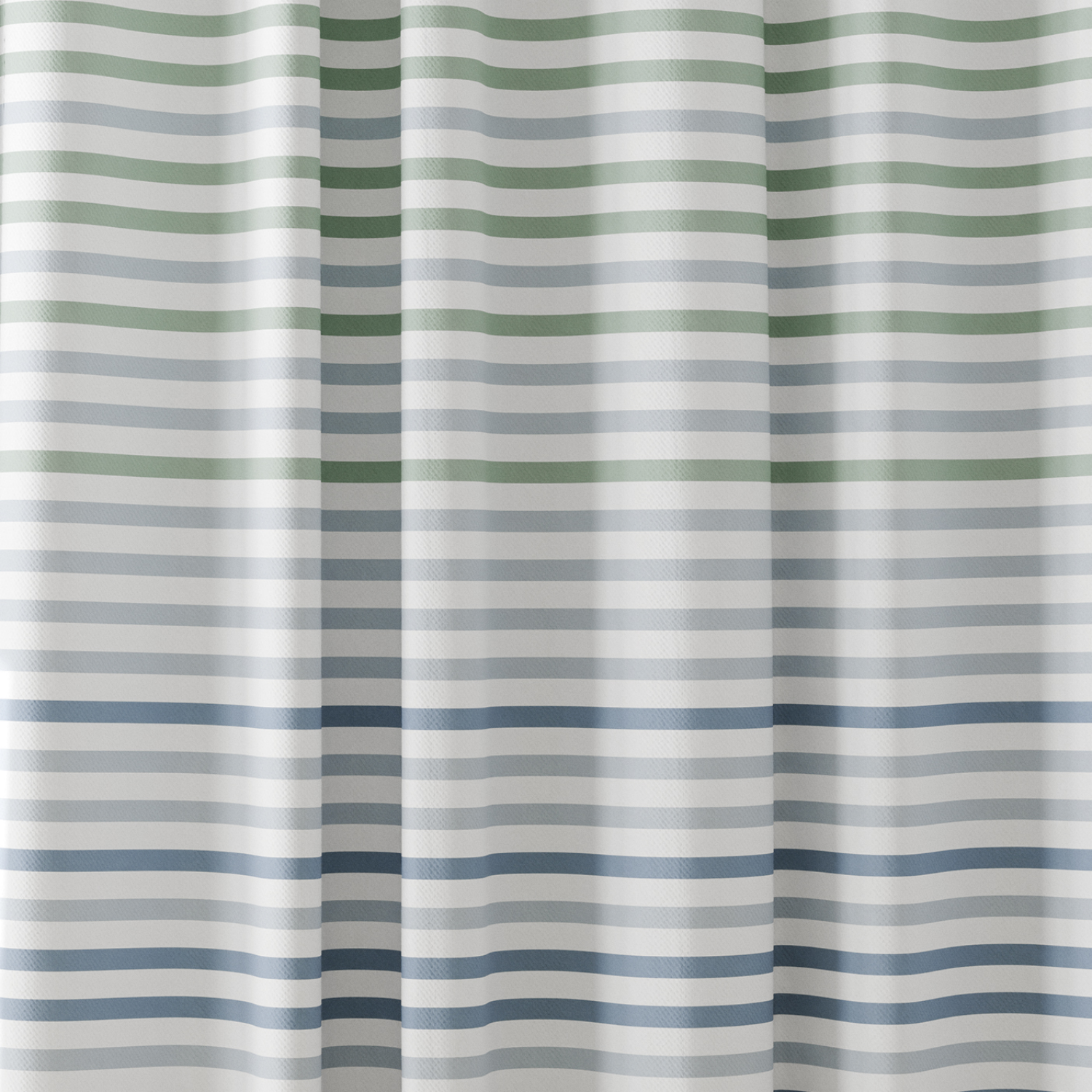 slide 2 of 5, Room & Retreat Seychelles Fabric Shower Curtain, Striped, 70 x 72 in, Blue-Green, 1 ct