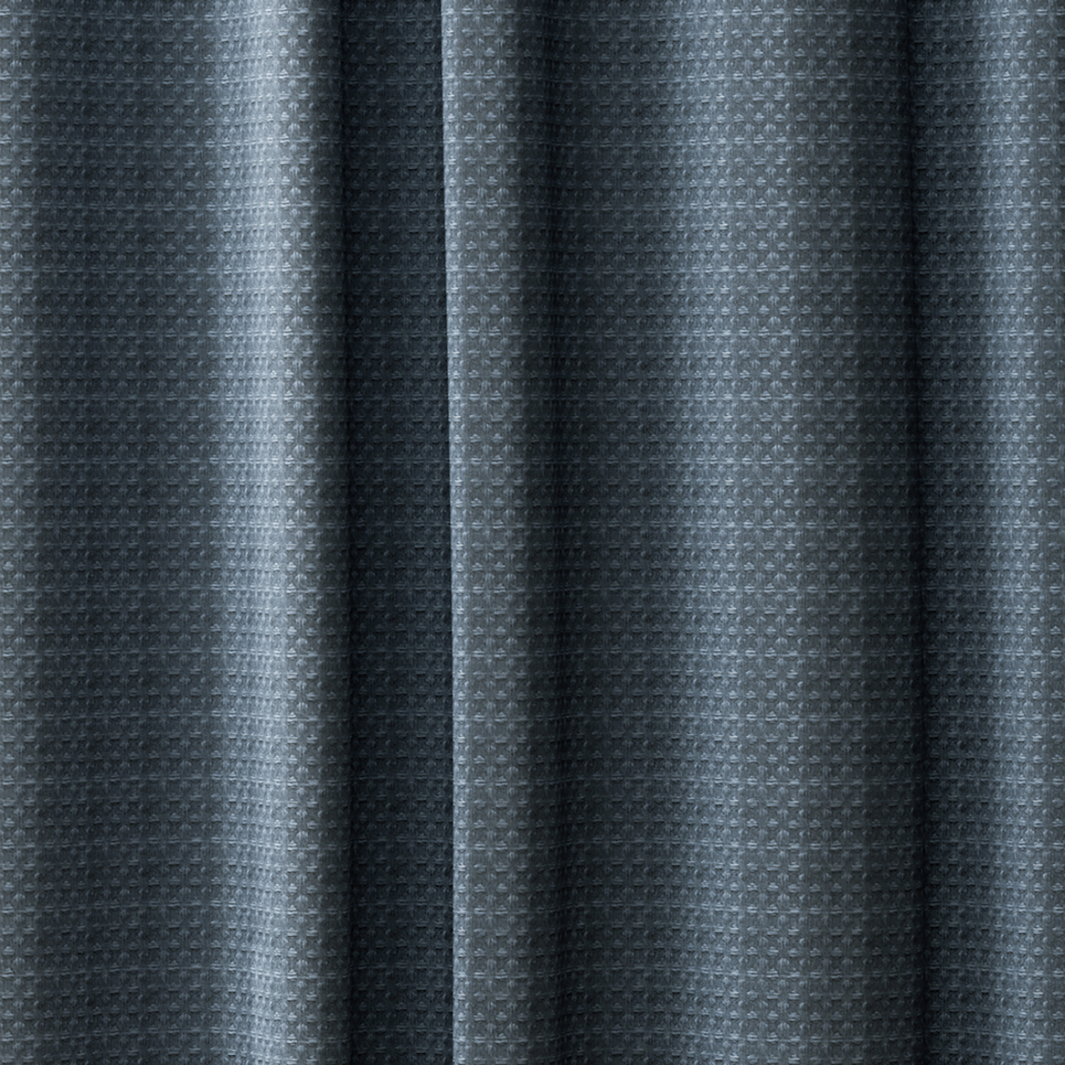 slide 2 of 5, Room & Retreat Bellaire Waffle Weave Fabric Shower Curtain, 70x72 in, Dark Blue, 1 ct