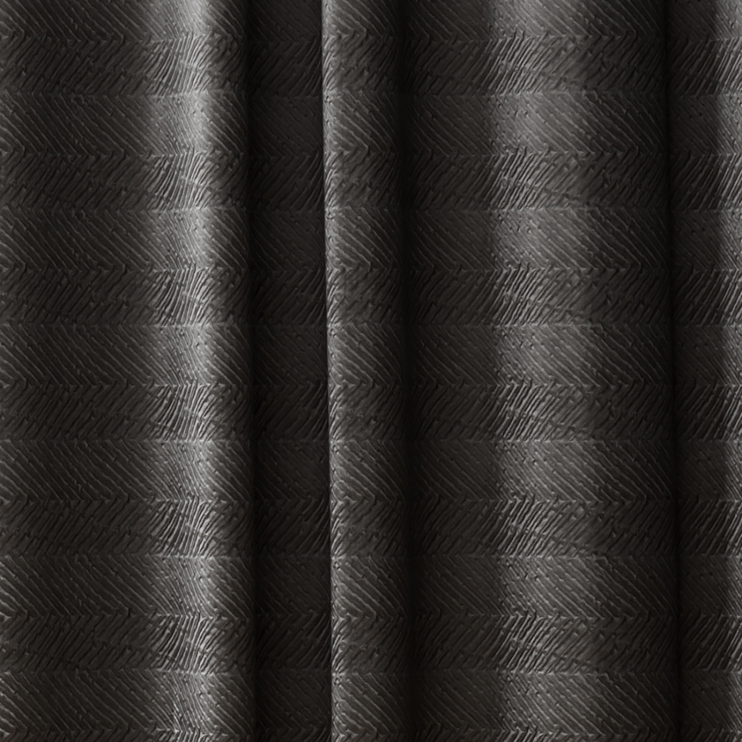slide 2 of 5, Room & Retreat Farndale Embossed Fabric Shower Curtain, 70 in x 72 in, Black, 1 ct