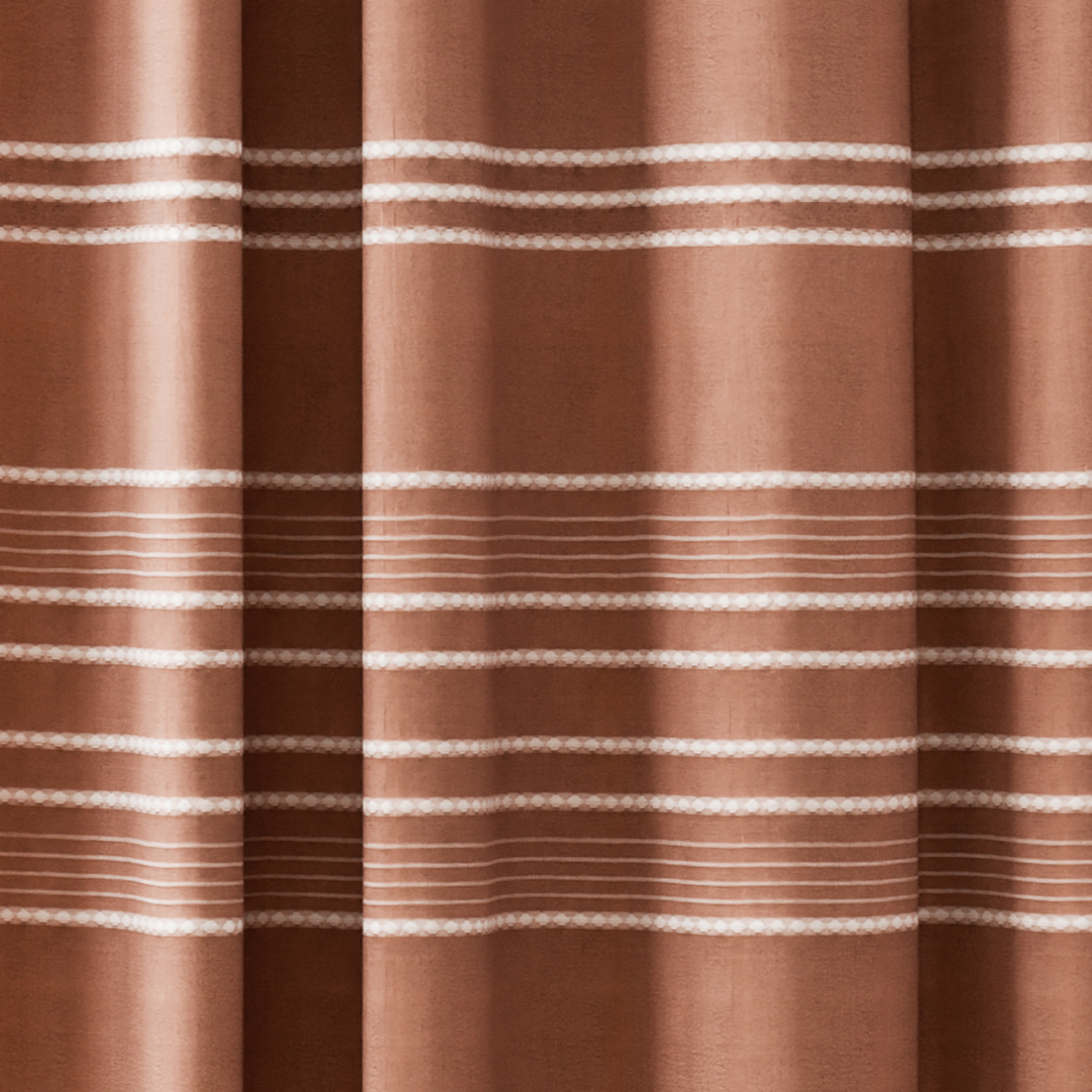 slide 4 of 5, Room & Retreat Gila Fabric Shower Curtain, 70 in x 72 in, Orange-Red Terracotta, 1 ct