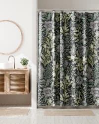 Room & Retreat Garden Grove Floral Fabric Shower Curtain, 70 in x 72 in, Green