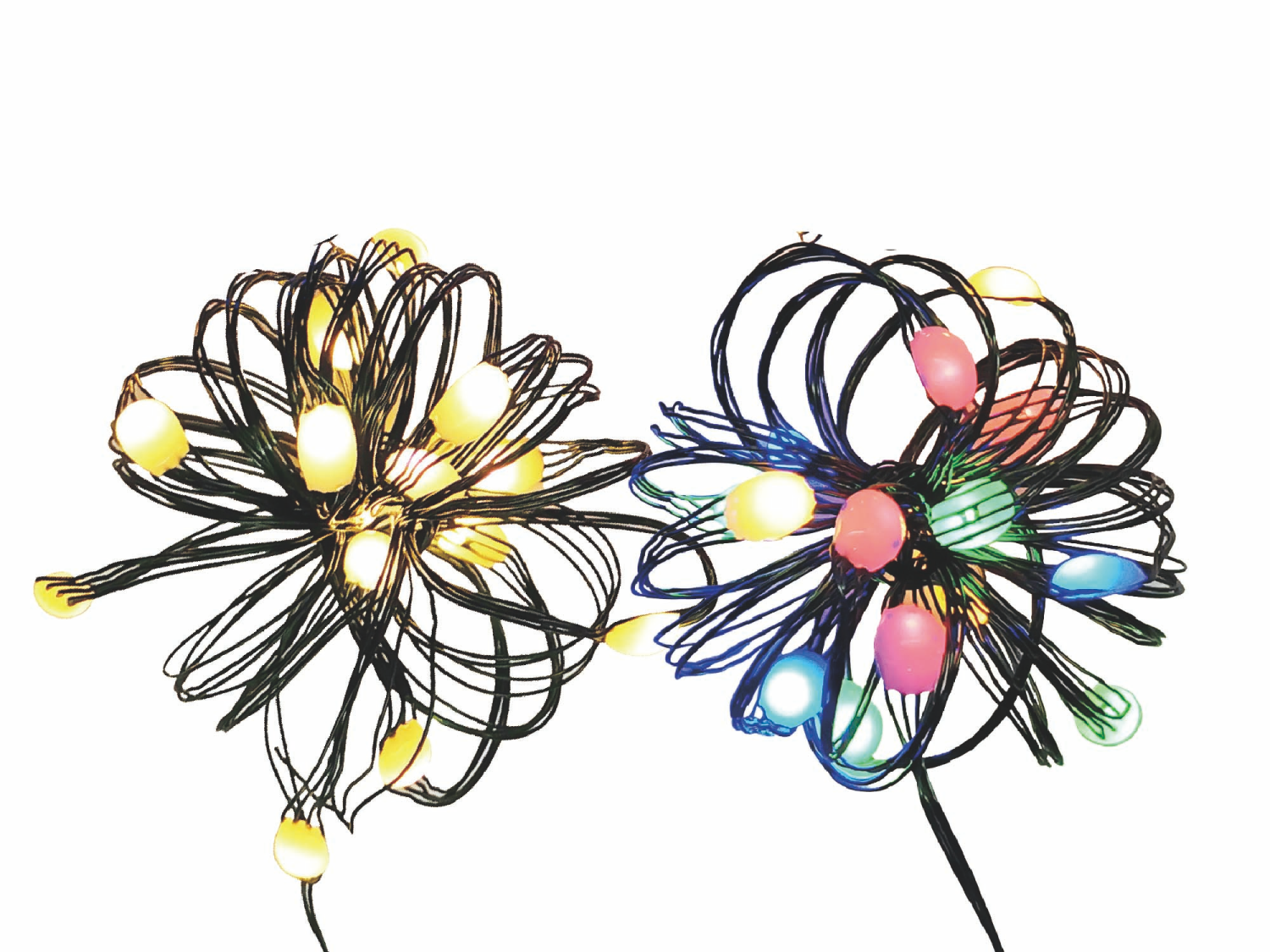 slide 5 of 6, December Home LED Ultra Wire Light Color Changing /, Assorted Styles, 5ft, 15 ct