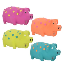 Meijer Dog Toy Latex Pig With Oink