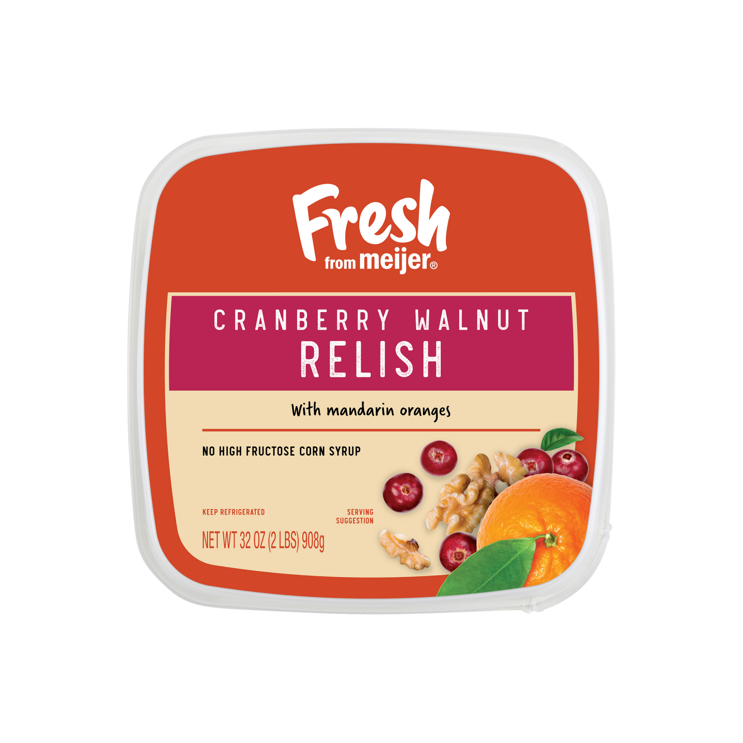 slide 6 of 6, Fresh From Meijer Cranberry Walnut Relish, 32 Oz., 32 oz