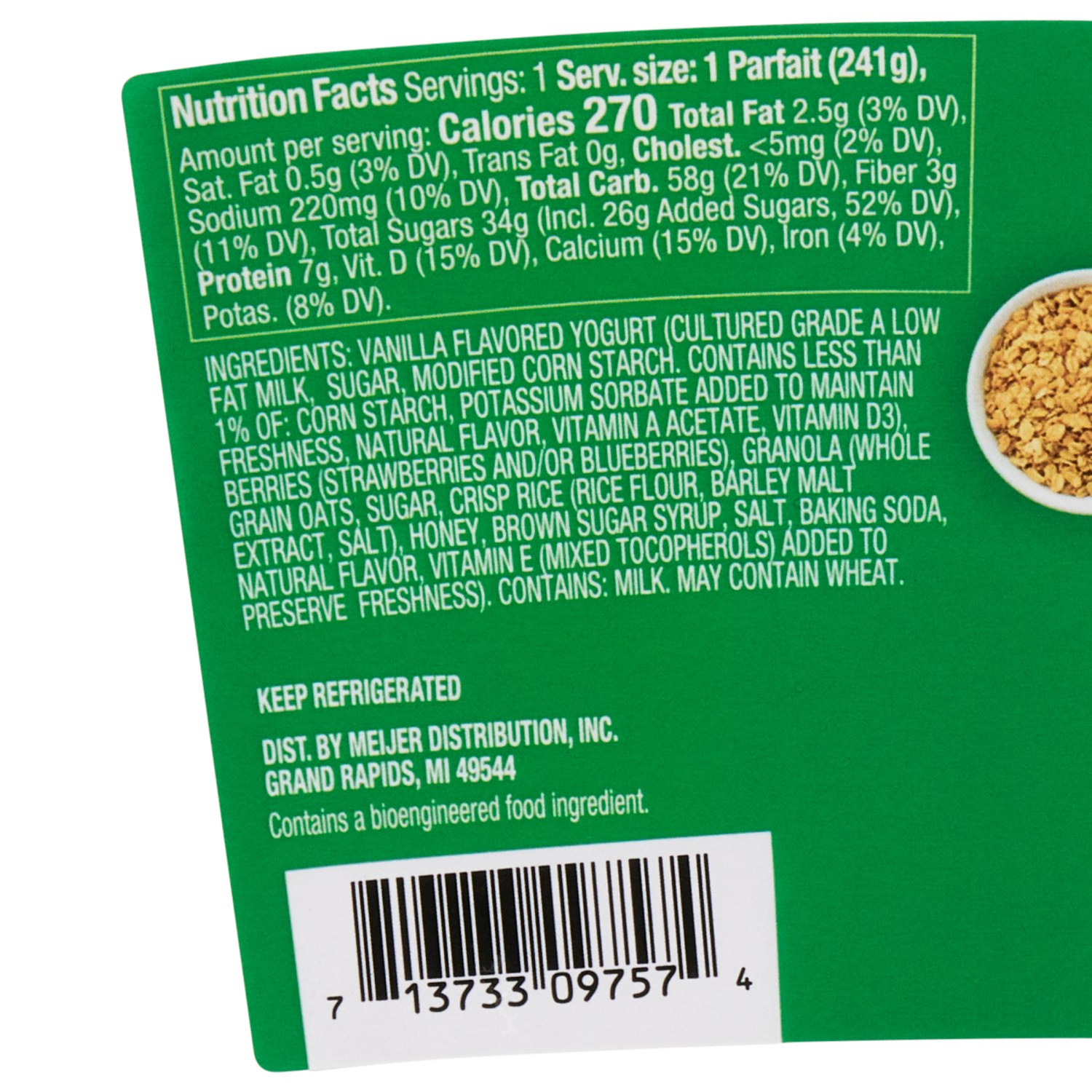 slide 2 of 2, Fresh from Meijer Vanilla Yogurt Parfait with Granola, 8.5 oz, large, 8.5 oz