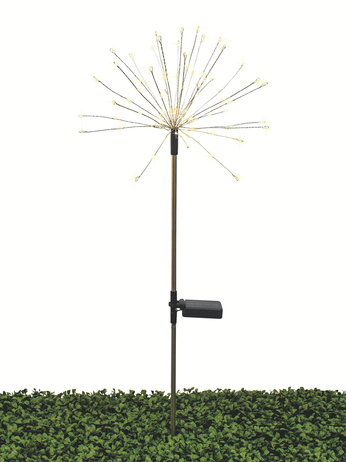 slide 1 of 2, December Home LED Solar Power Starburst Stake Lights Warm White 32 Inch, 32 in