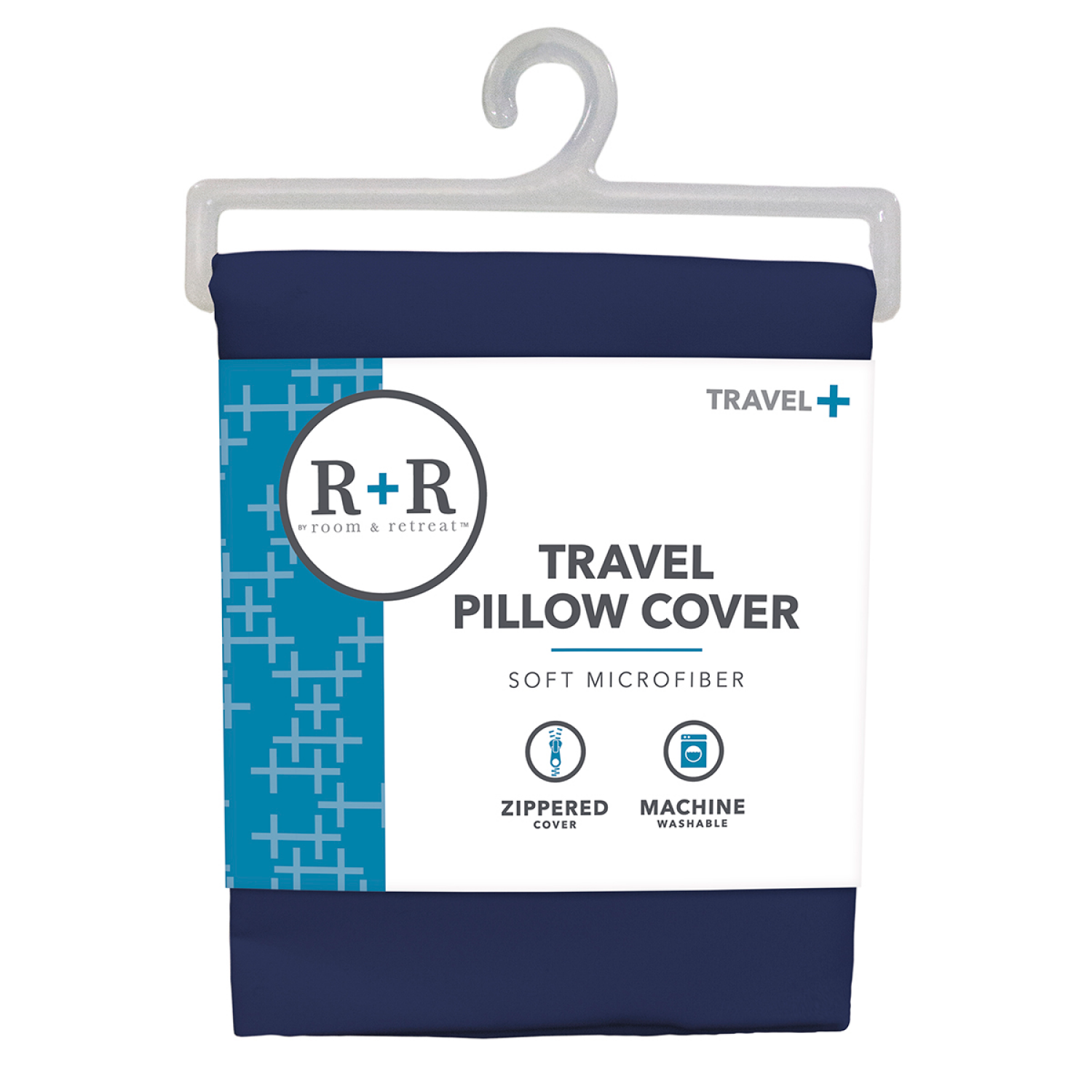 slide 1 of 2, R+R Room + Retreat Travel Pillow Protector, Cobalt 14 in x 20 in, 14 in x 20 in