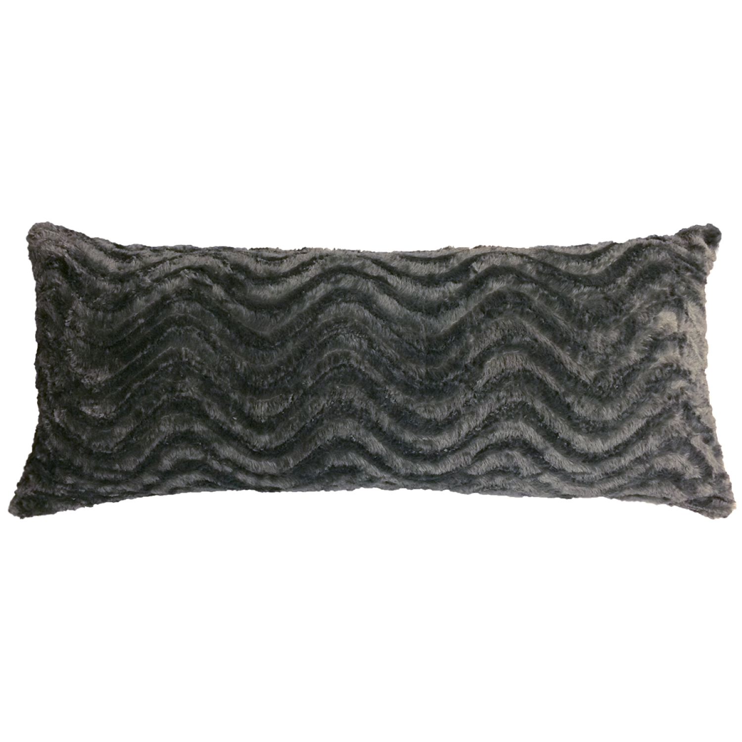 slide 2 of 3, R+R Room + Retreat Body Pillow Protector, Grey Faux Fur 20 in x 48 in, 20 in x 48 in