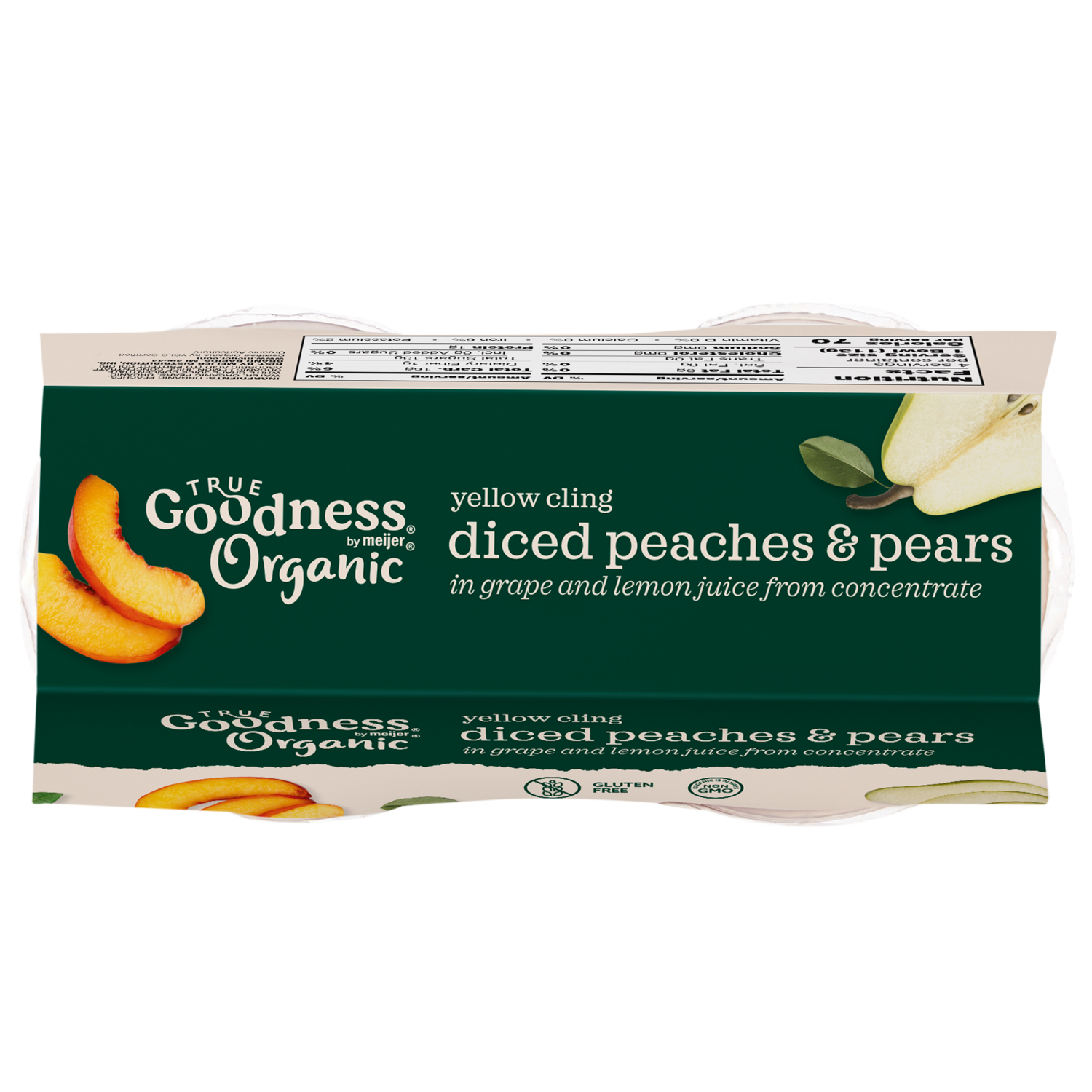 slide 2 of 2, True Goodness Organic Diced Peaches Pears - 4 ct; 4 oz, 4 ct; 4 oz