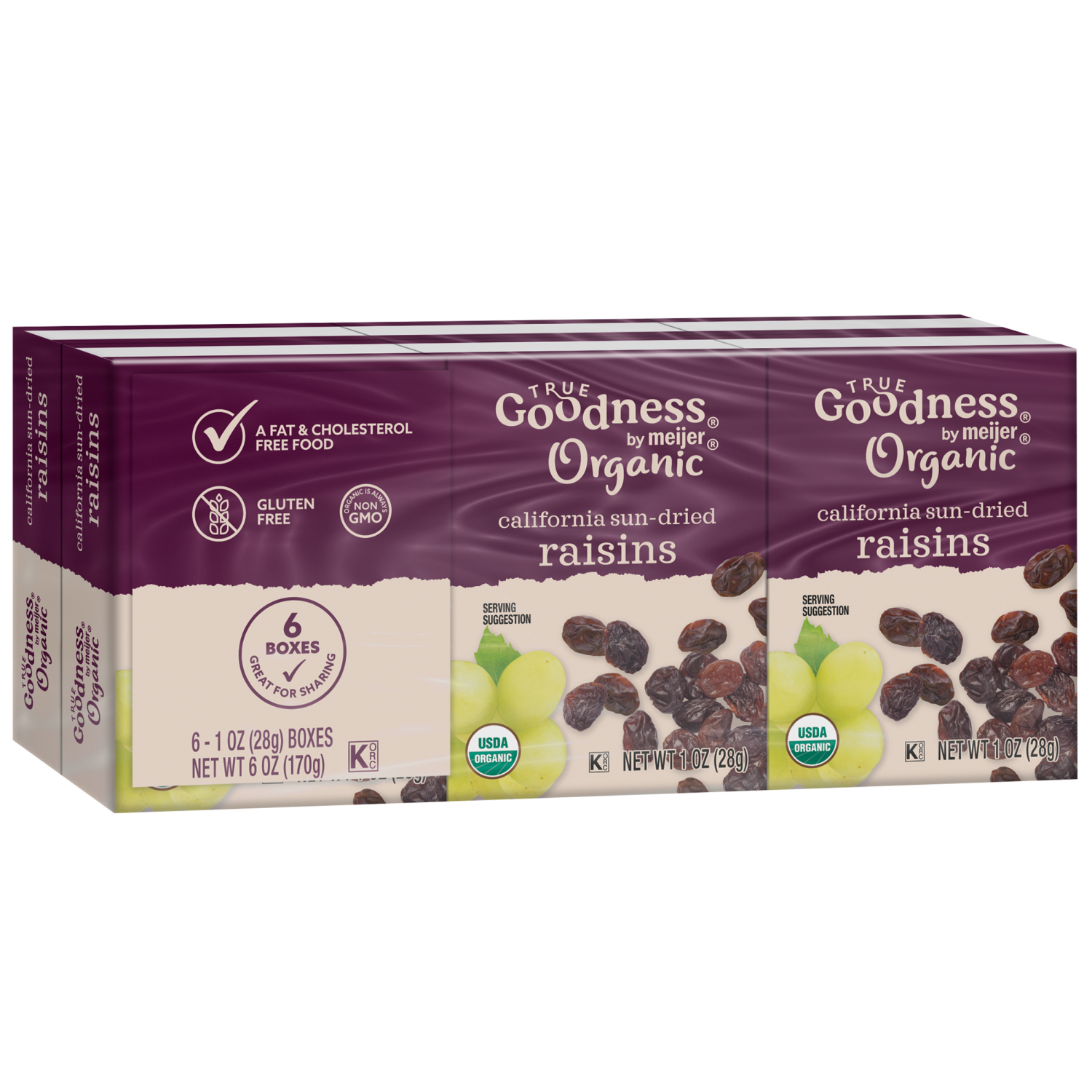 slide 4 of 5, True Goodness Organic Raisins 6/1 Oz Box, 6/1 oz