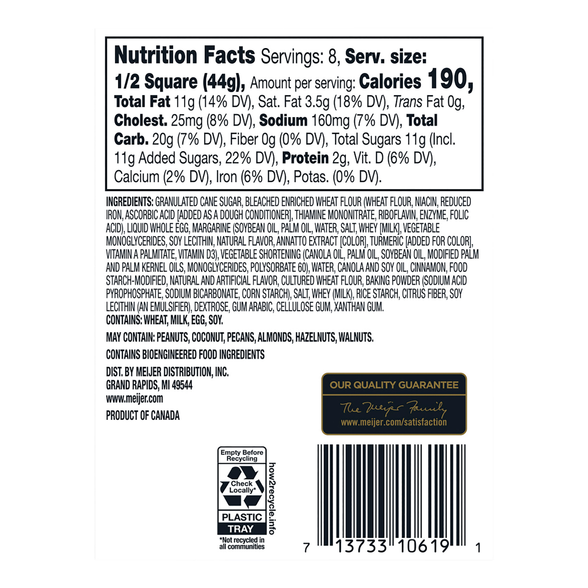 slide 3 of 4, FREDERIKS BY MEIJER Frederik's by Meijer Cinnamon Crumble Squares, 1 ct