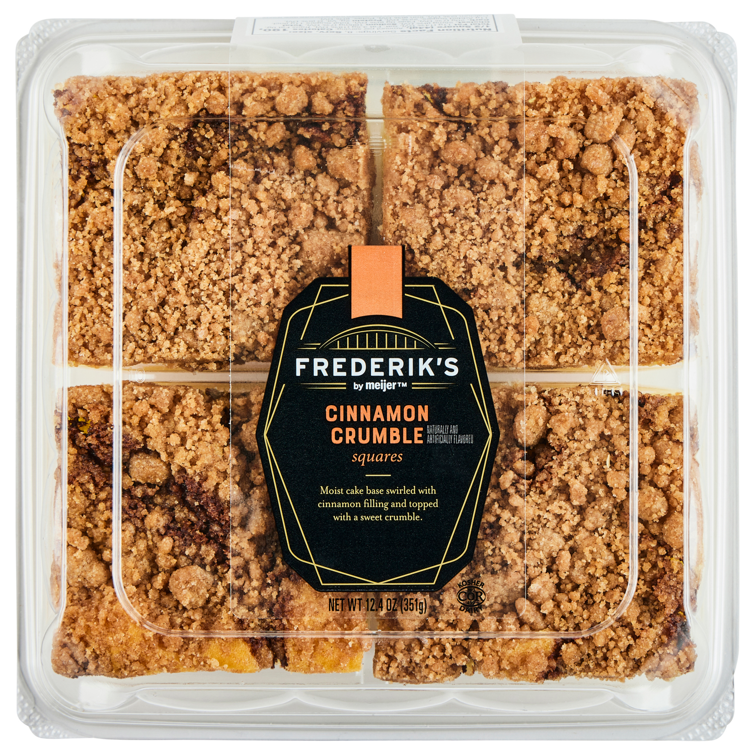 slide 1 of 4, FREDERIKS BY MEIJER Frederik's by Meijer Cinnamon Crumble Squares, 1 ct