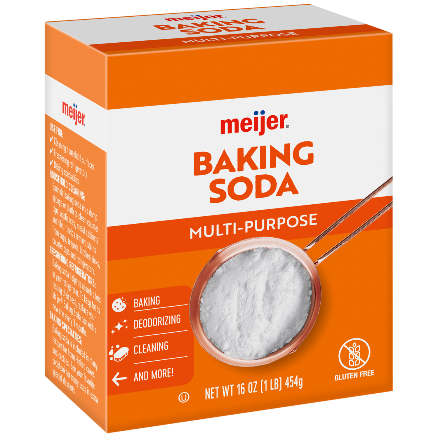 slide 4 of 5, Meijer Baking Soda, 16 oz