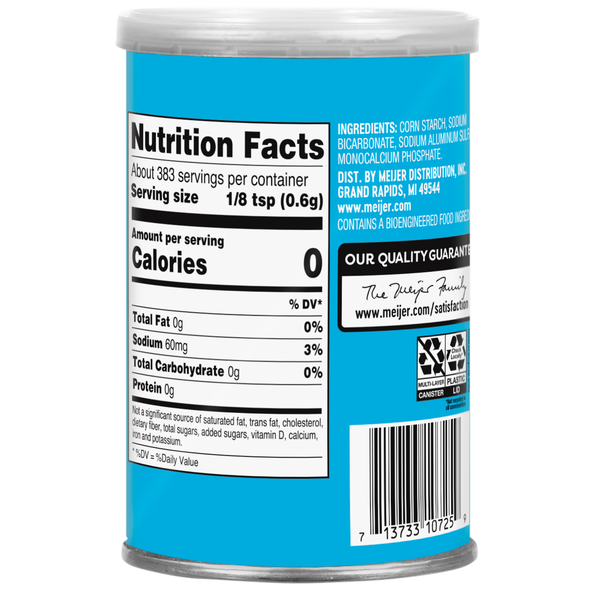 slide 2 of 2, Meijer Double Acting Baking Powder - 8.1 oz, 8.1 oz