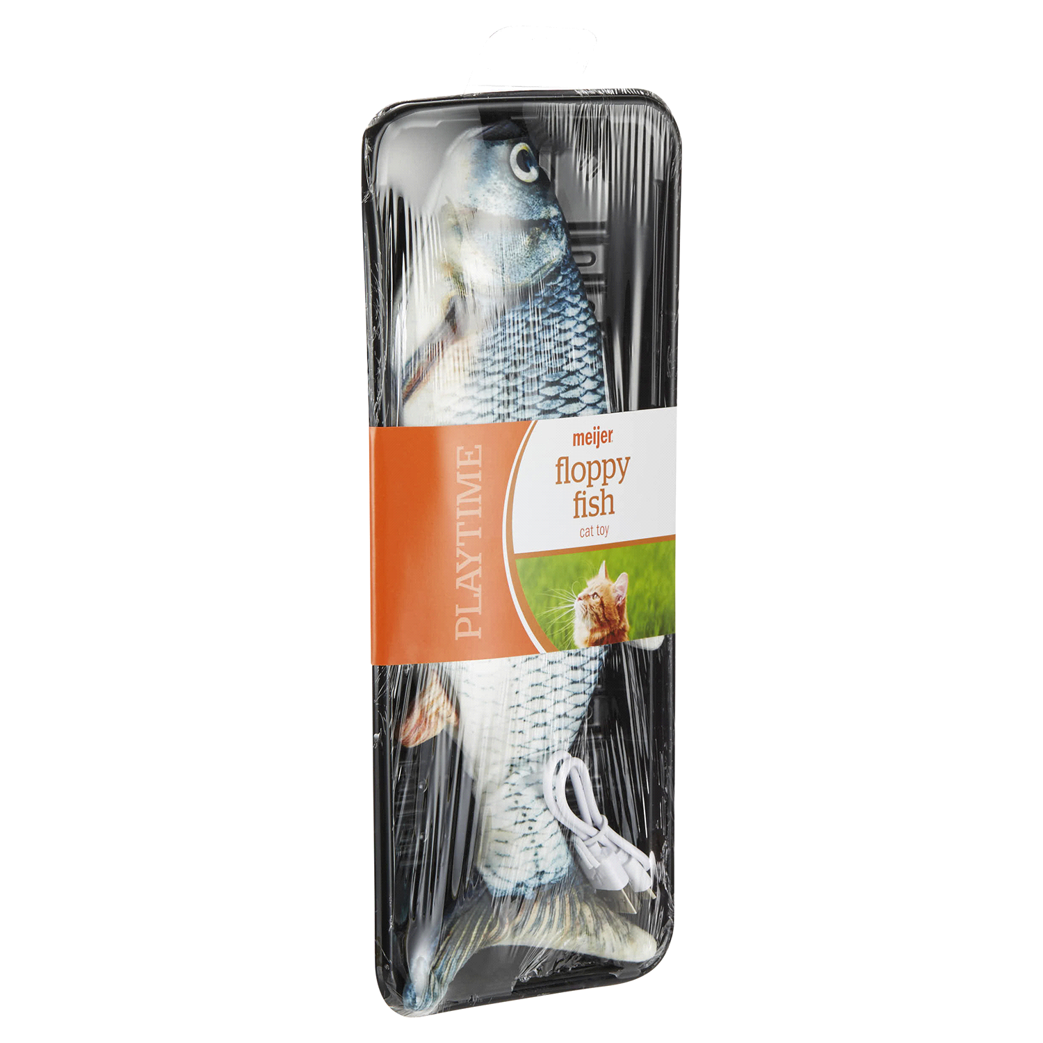 slide 4 of 5, Meijer Floppy Fish Cat Toy, 1 ct