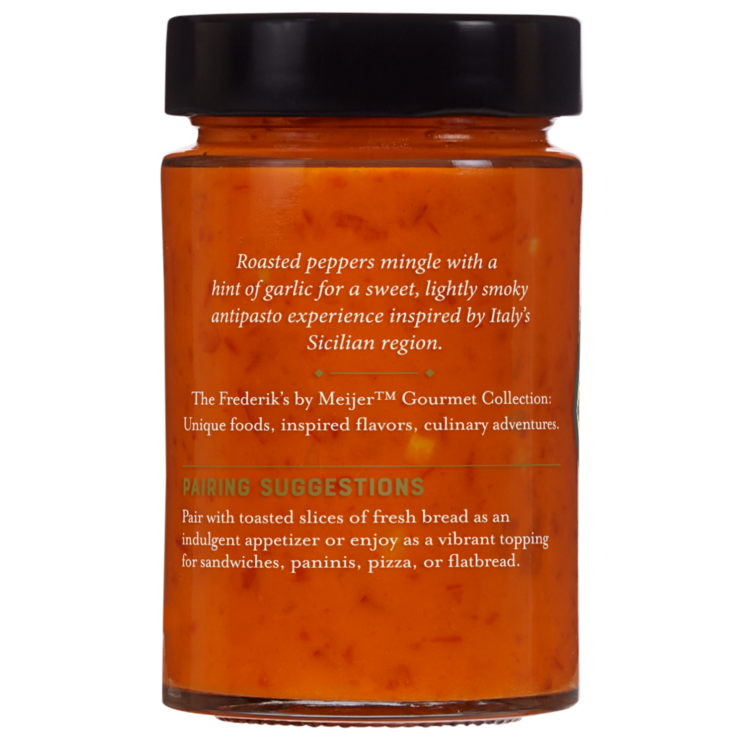 slide 2 of 3, FREDERIKS BY MEIJER Elevated PremiumRoasted Peppers Bruschetta 7.05 oz, 7.05 oz