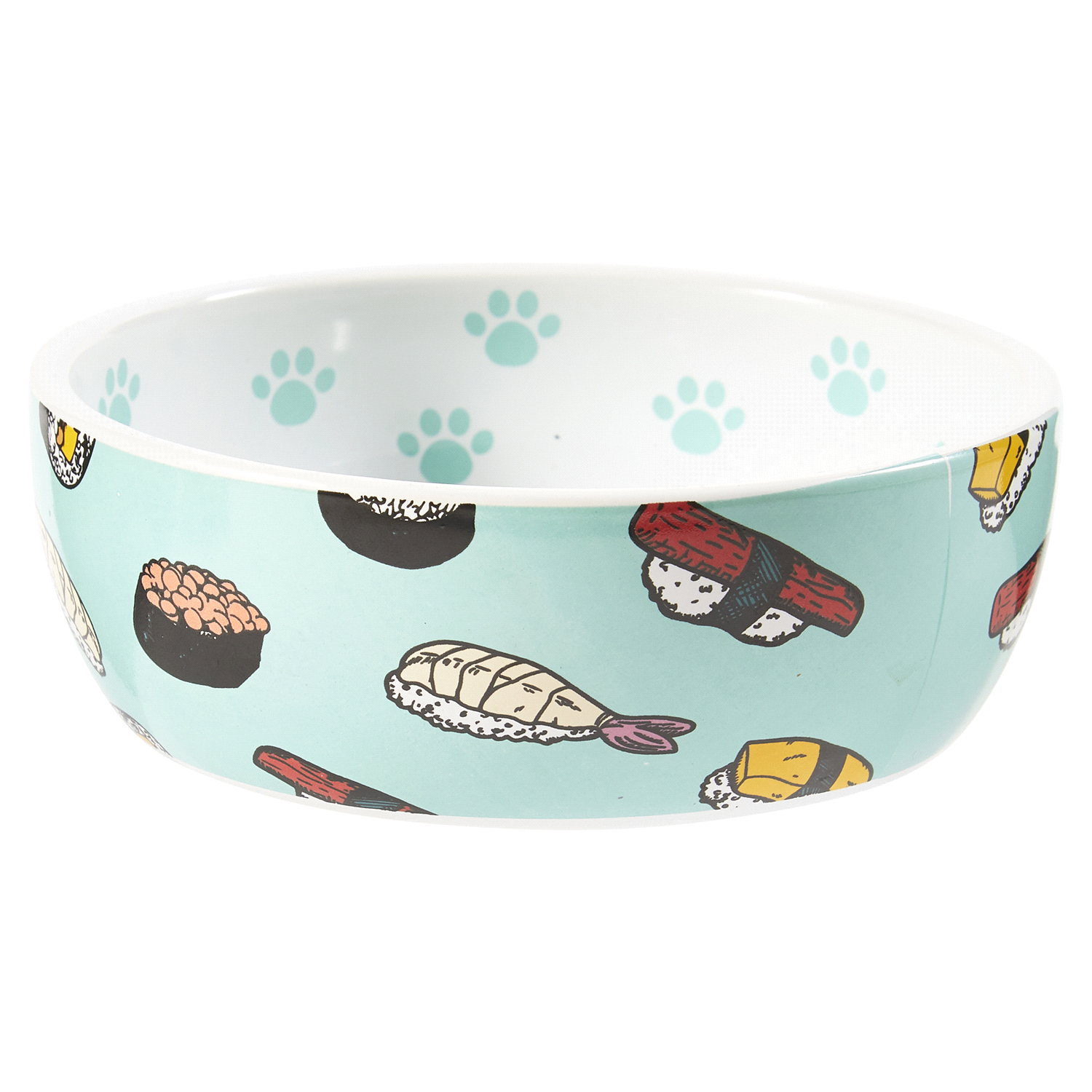 slide 3 of 5, Meijer Cat Stoneware Bowl, Sushi Design, 5 In, 1 ct