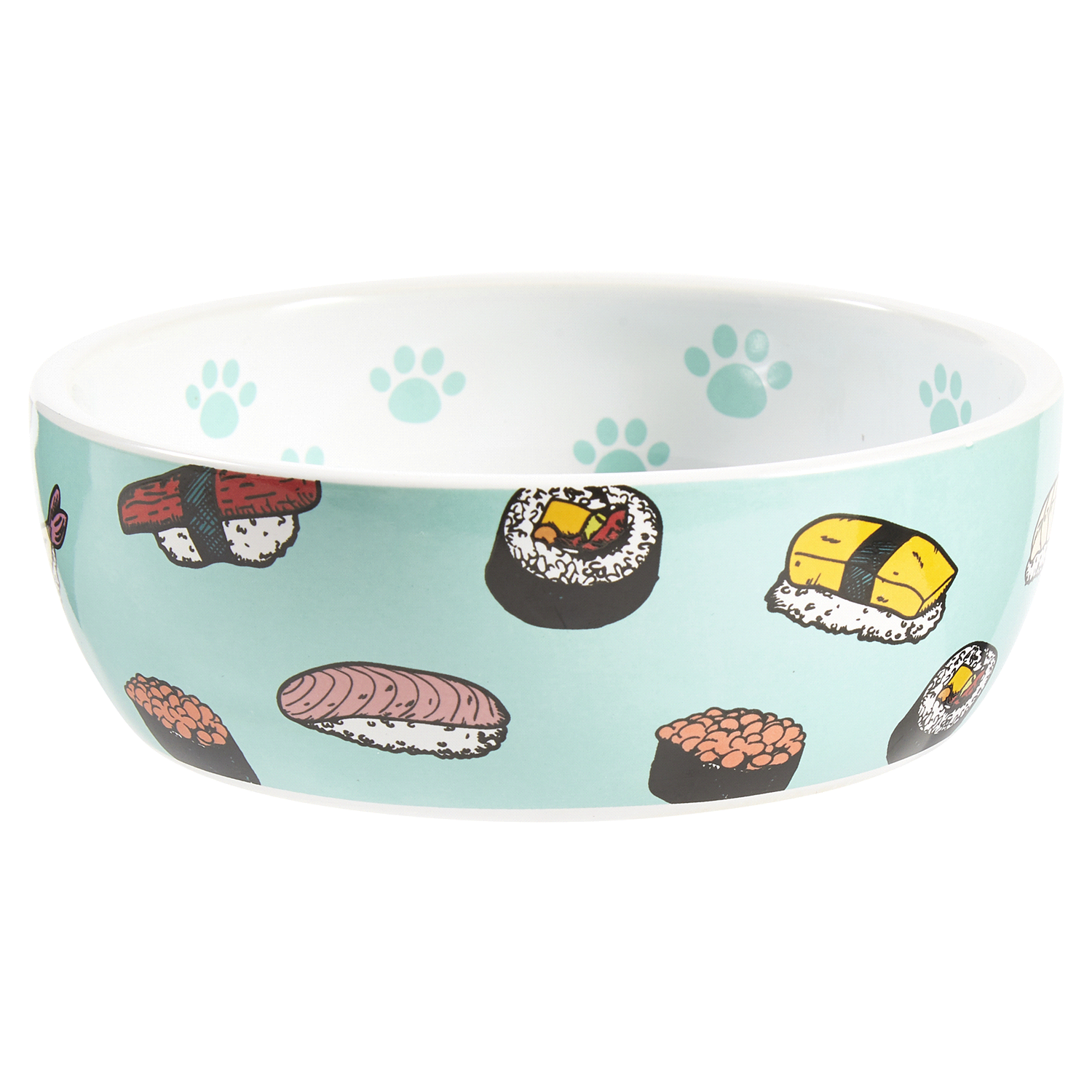 slide 4 of 5, Meijer Cat Stoneware Bowl, Sushi Design, 5 In, 1 ct