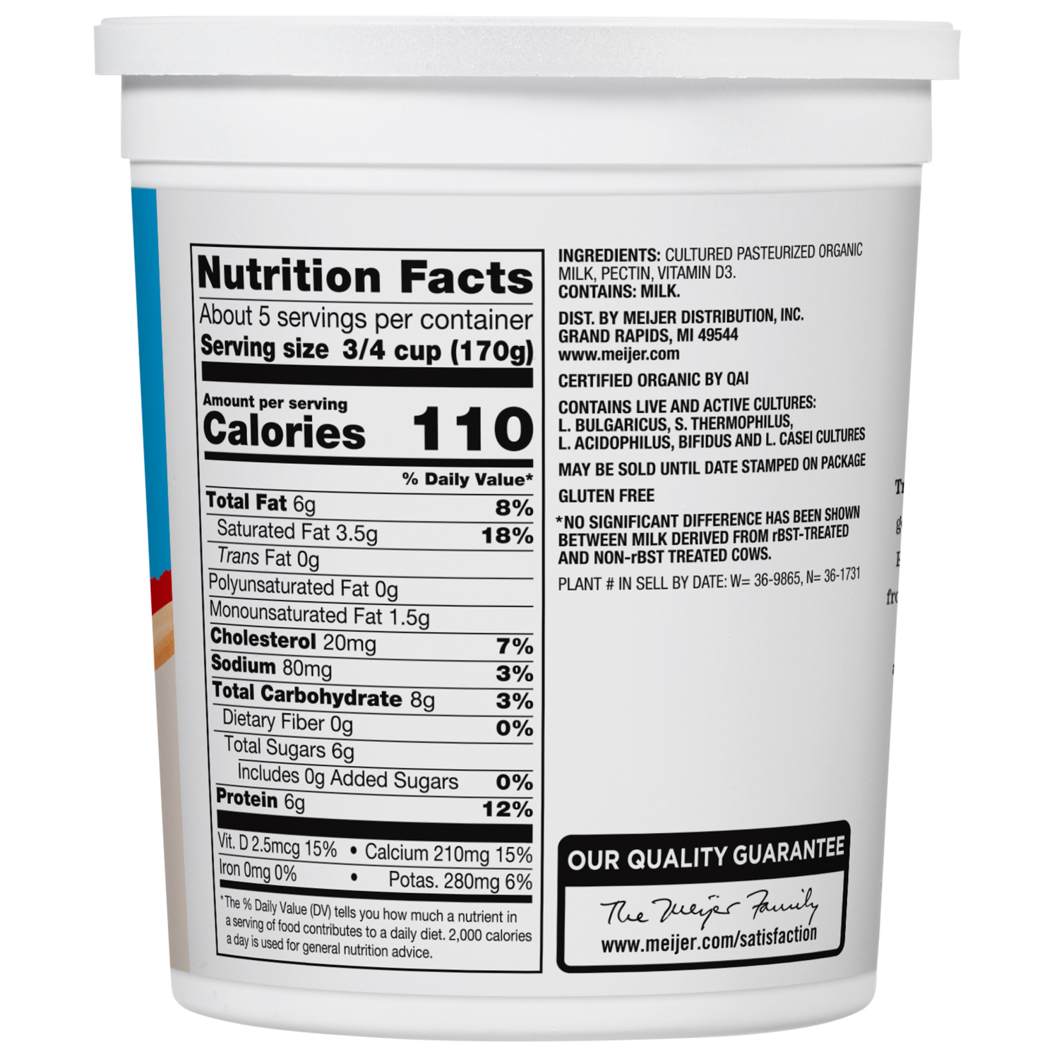 slide 3 of 3, True Goodness Organic Whole Milk Plain Yogurt, 32 oz