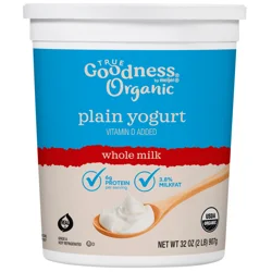 True Goodness Organic Whole Milk Plain Yogurt