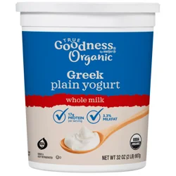 True Goodness Organic Whole Milk Plain Greek Yogurt