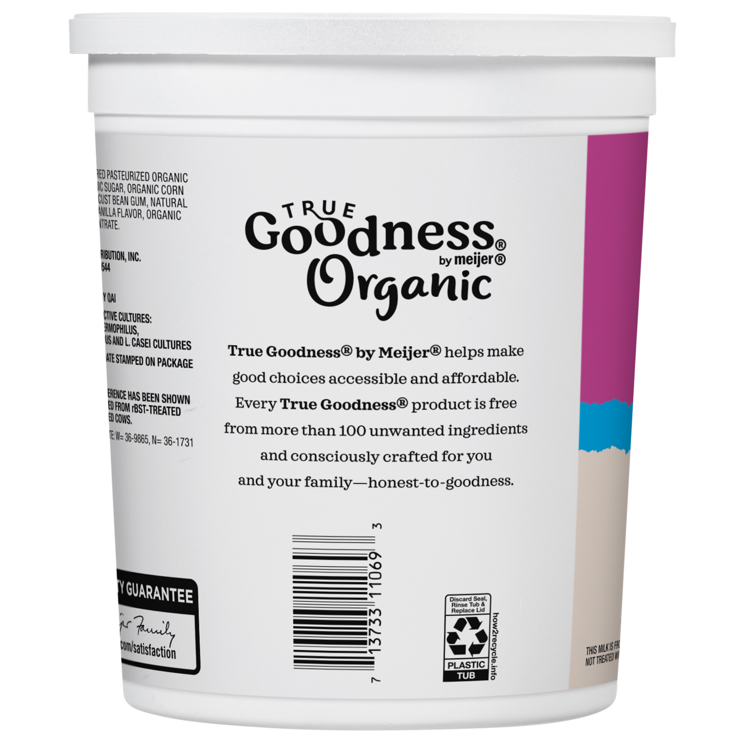 slide 2 of 3, True Goodness Organic Vanilla Non-Fat Yogurt, 32 oz