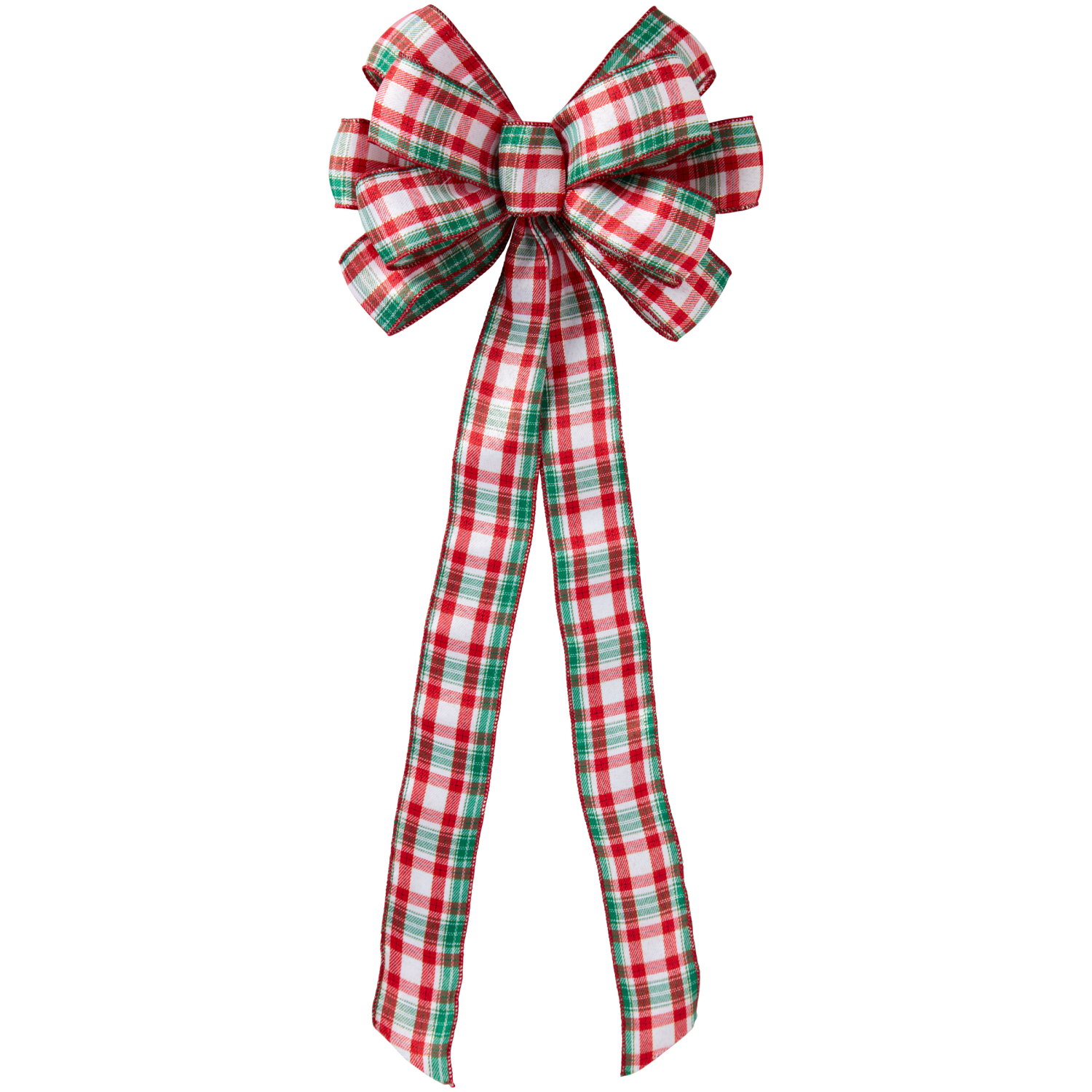 slide 1 of 3, December Home Tree Topper Bow, 10.75x29, Assortment, 11 x 28 