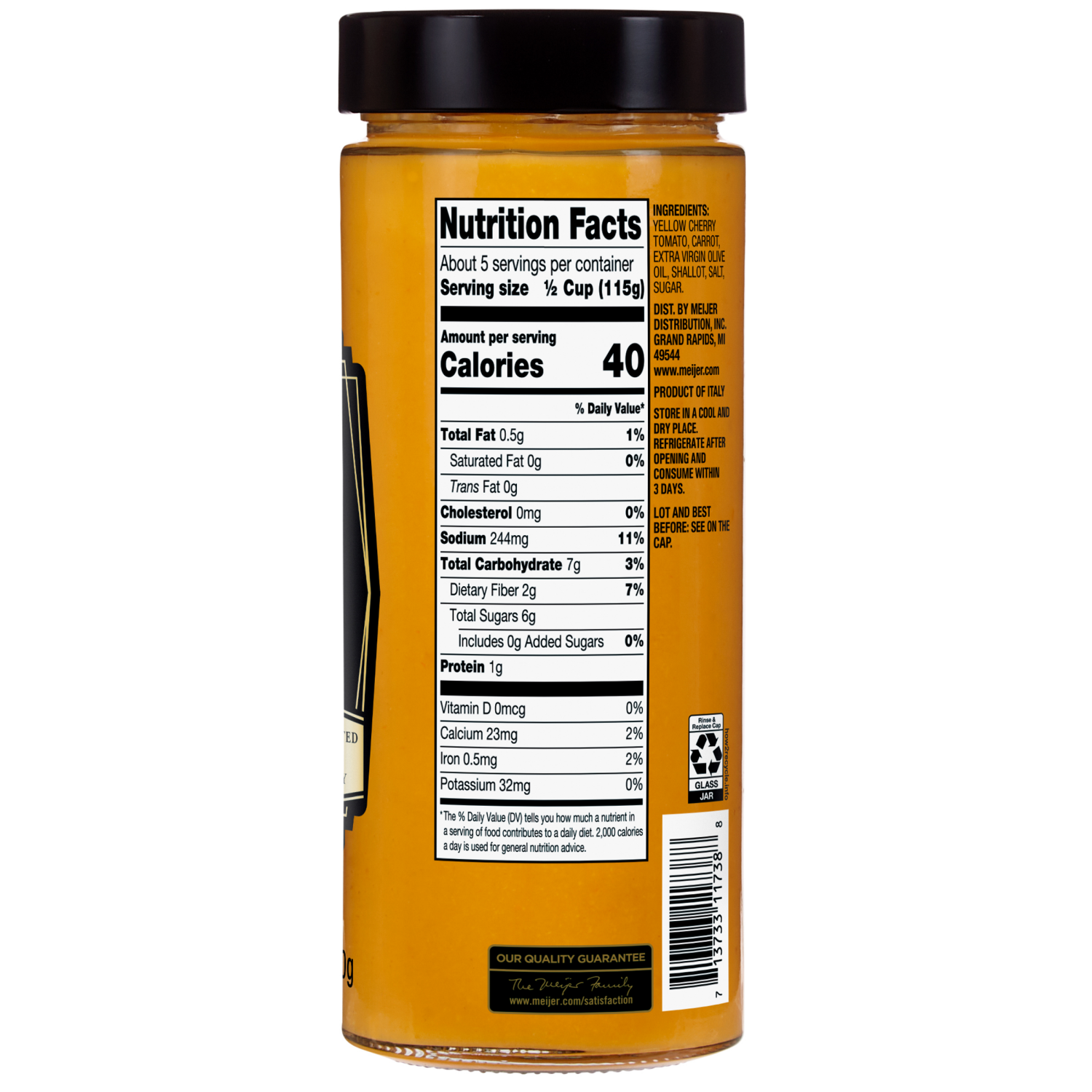 slide 3 of 3, FREDERIKS BY MEIJER Frederik'sYellow Cherry Tomato Pasta Sauce 20.46 oz, 20.46 oz