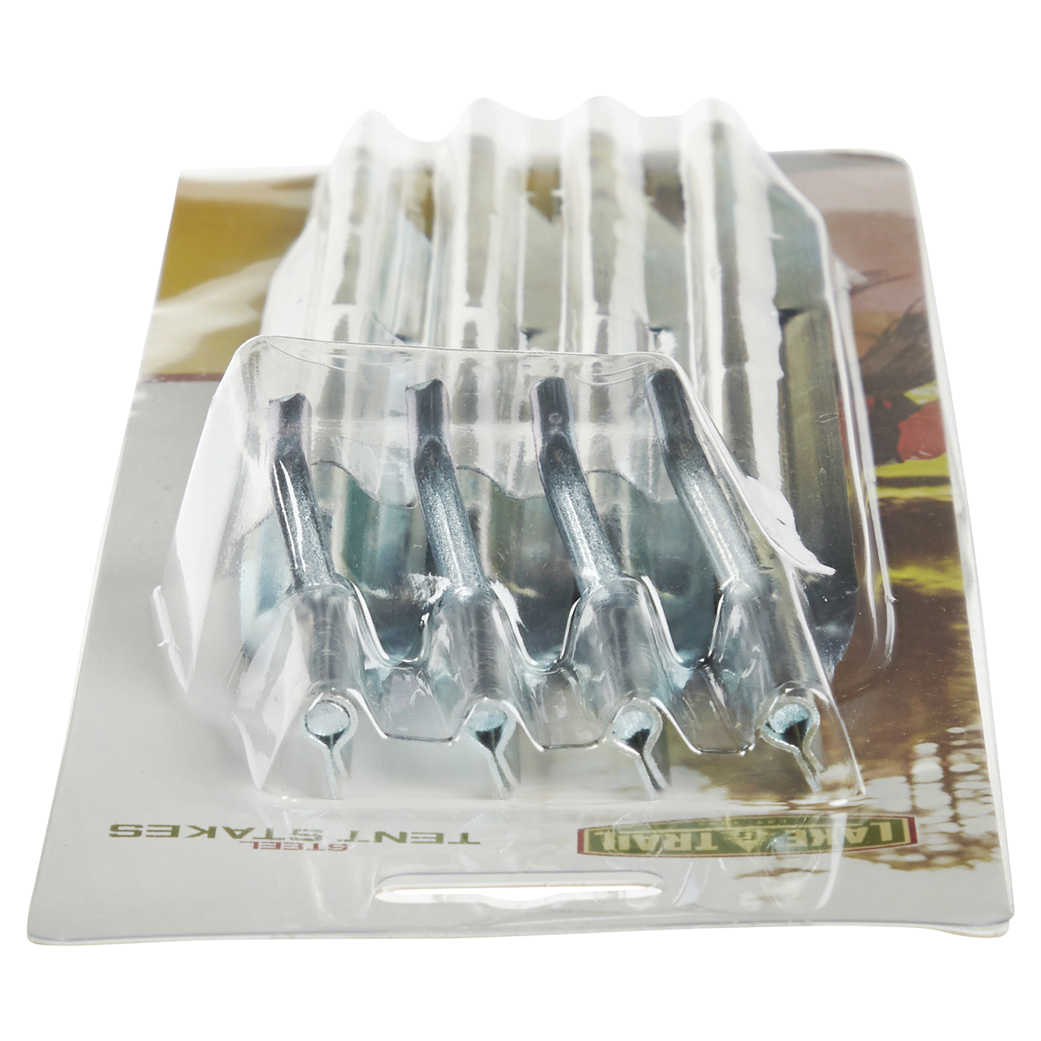 slide 5 of 5, Lake & Trail Steel Stakes Set of 4, 1 ct