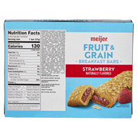slide 9 of 29, Meijer Fruit & Grain Strawberry Breakfast Bar, 8 ct, 1.3 oz