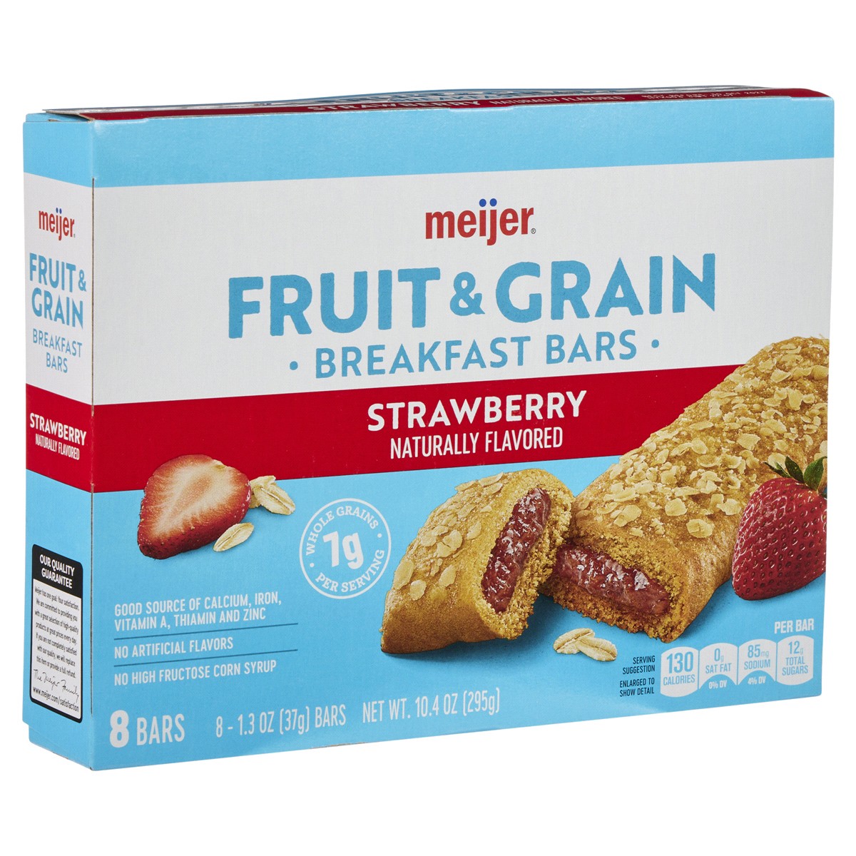 slide 9 of 29, Meijer Fruit & Grain Strawberry Breakfast Bar, 8 ct; 1.3 oz