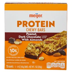 Meijer Peanut Almond Dark Chocolate Granola Bars, 5 ct