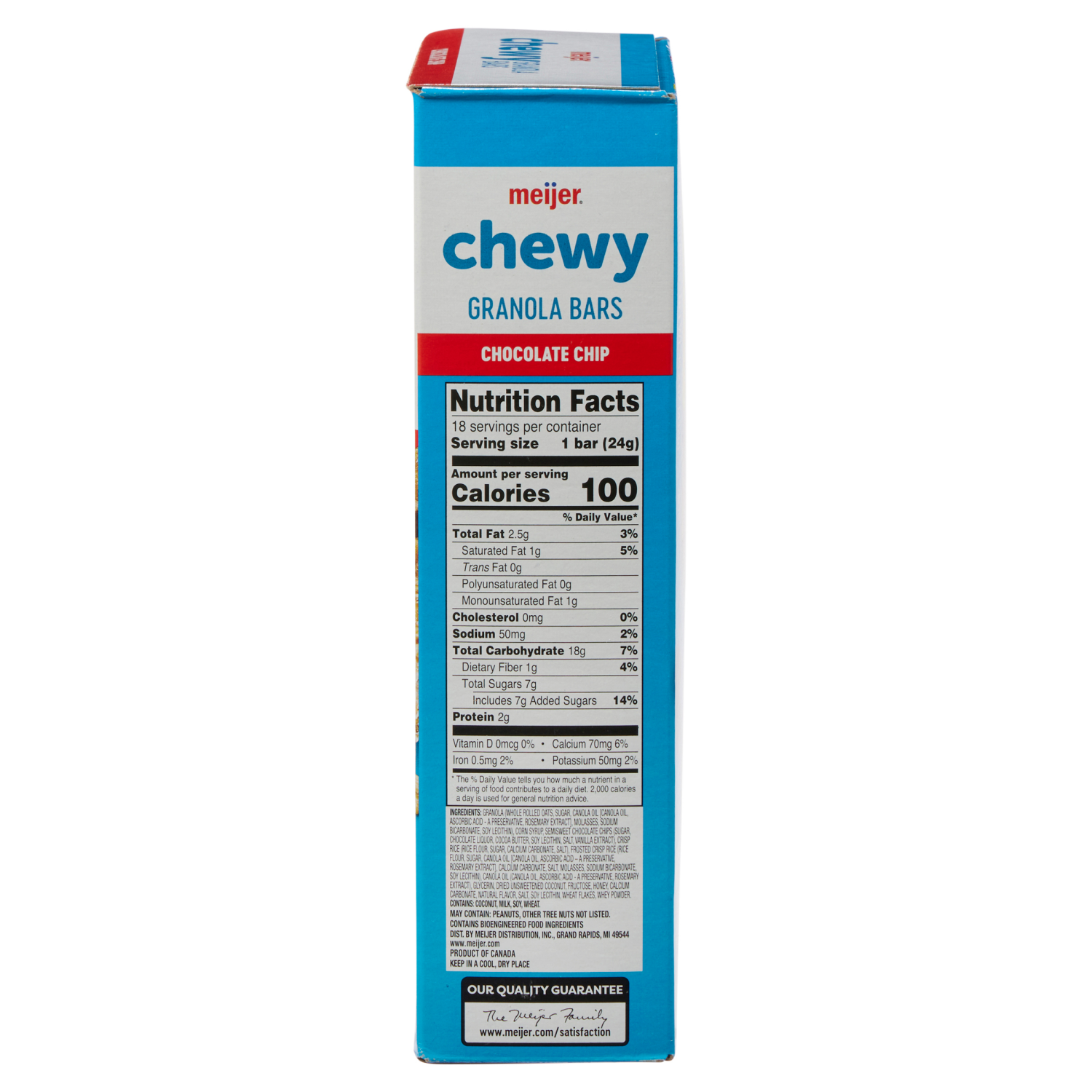 slide 3 of 8, Meijer Chewy Chocolate Chip Granola Bars, 18 ct