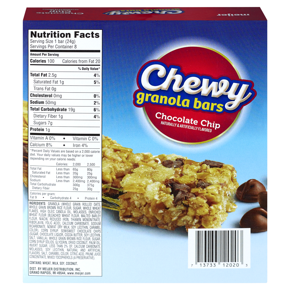 Meijer Chewy Gronola Bars, Chocolate Chip 8 ct Shipt