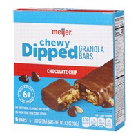 slide 13 of 29, Meijer Dipped Chewy Chocolate Chip Bar, 6.56 oz, 6 ct