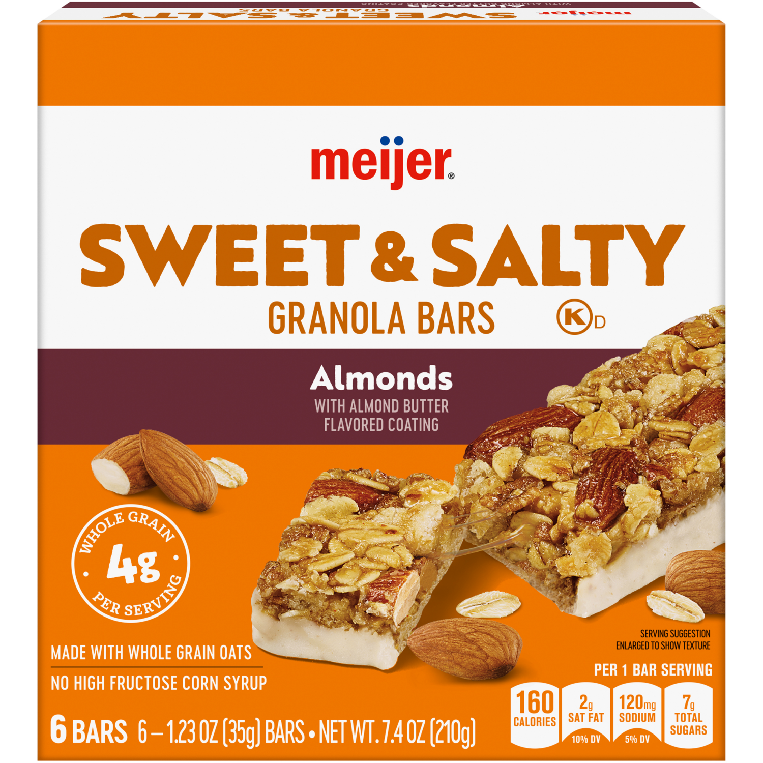 slide 2 of 8, Meijer Chewy Sweet & Salty Nut Granola Bars, 6 ct