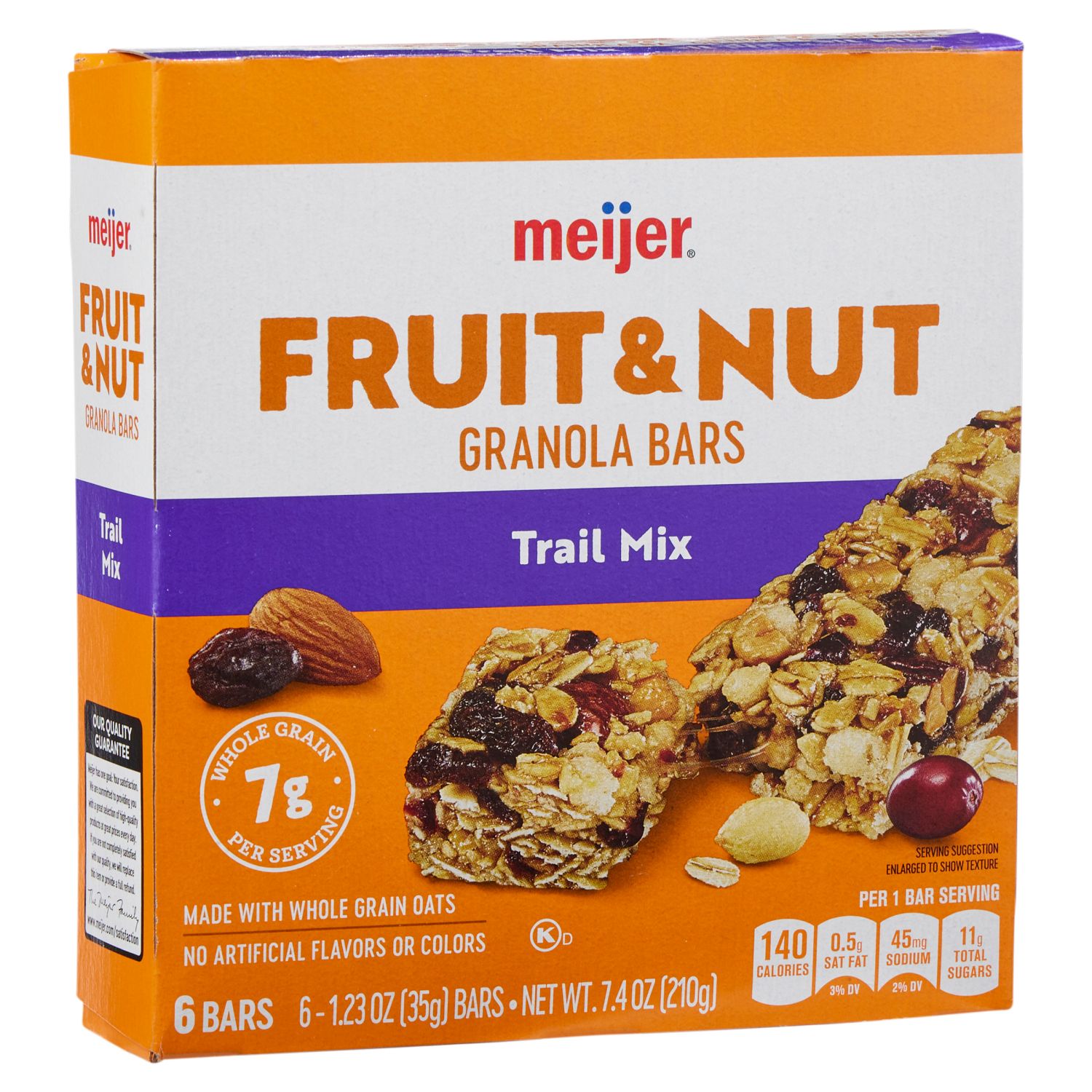 slide 4 of 5, Meijer Trail Mix Fruit & Nut Granola Bar, 6 ct; 7.4 oz
