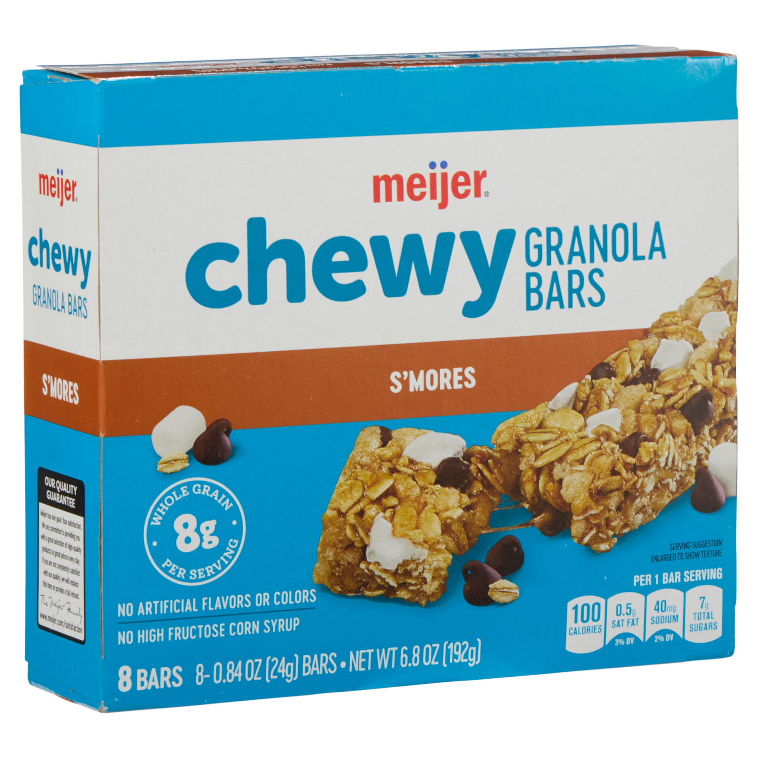 slide 6 of 8, Meijer Chewy Granola Bar, S'mores, 6.72 oz