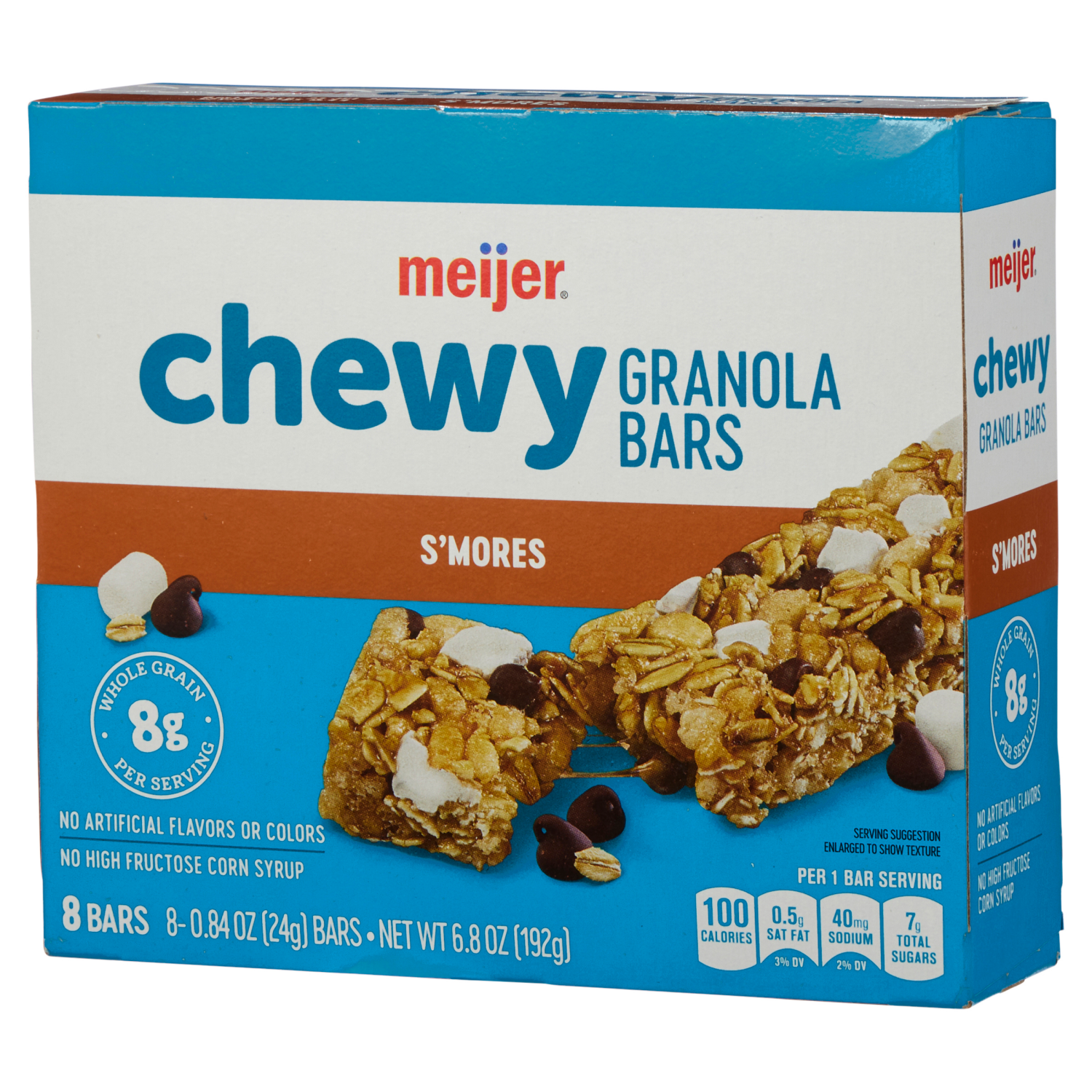 slide 7 of 8, Meijer Chewy Granola Bar, S'mores, 6.72 oz