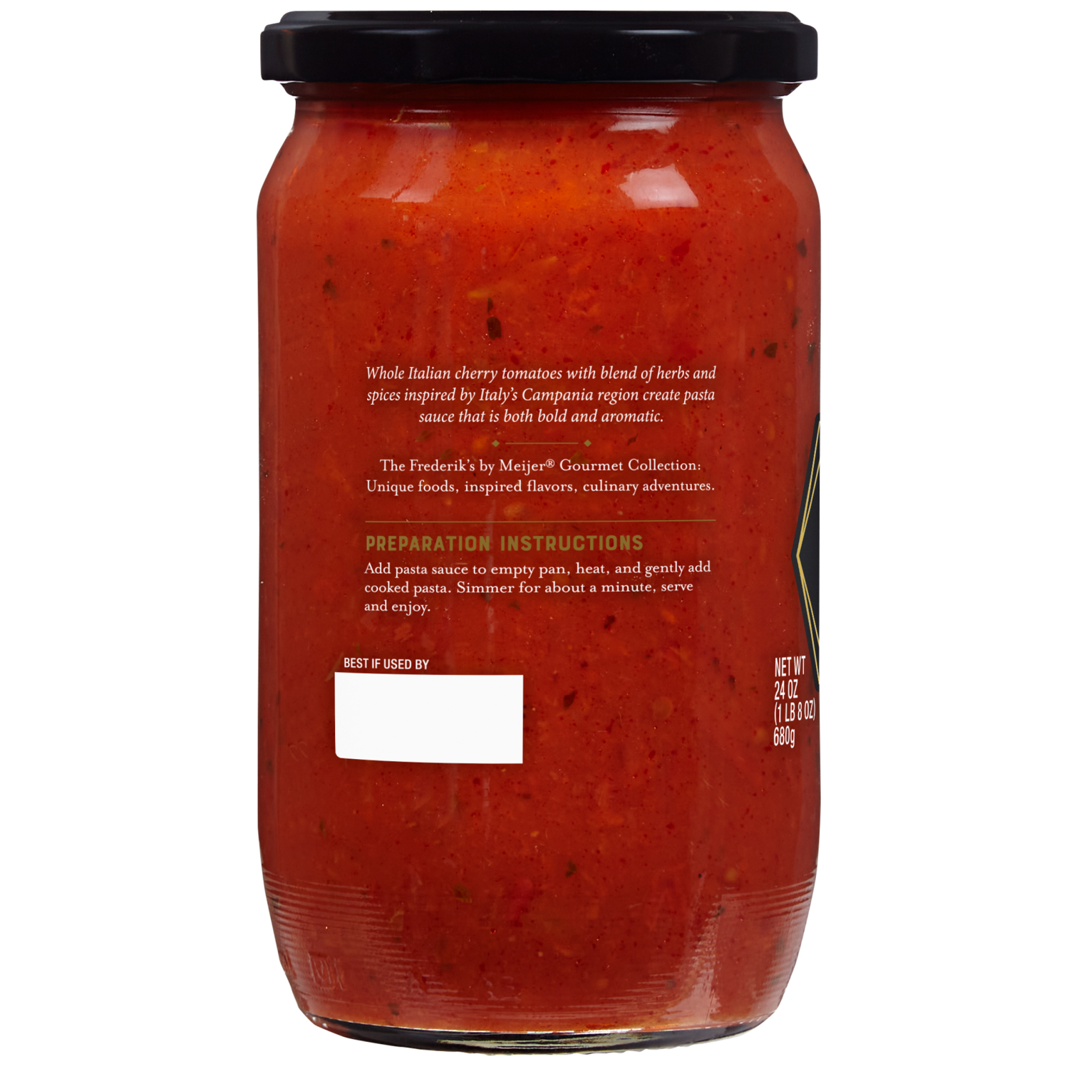 slide 2 of 3, FREDERIKS BY MEIJER Elevated PremiumWhole Cherry Marinara (Vegetables) 24 oz, 24 oz